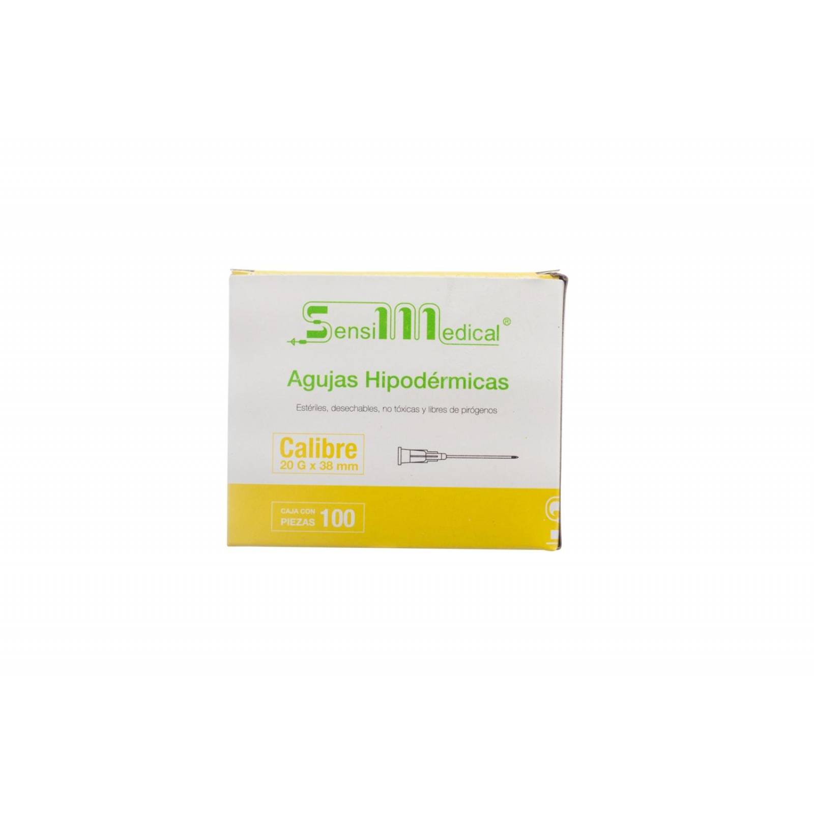 Aguja Hipodermica 20g x 38mm 100 piezas - Sensimedical 