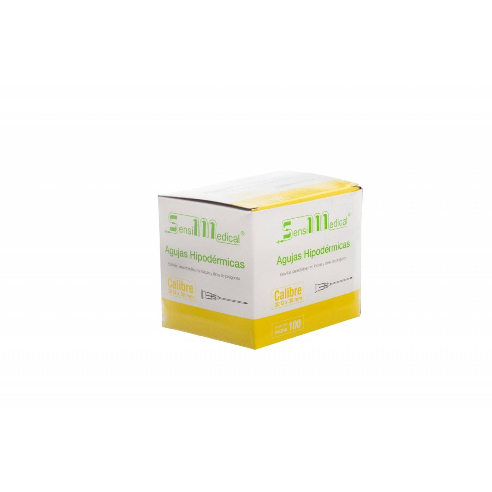 Aguja Hipodermica 20g x 38mm 100 piezas - Sensimedical 