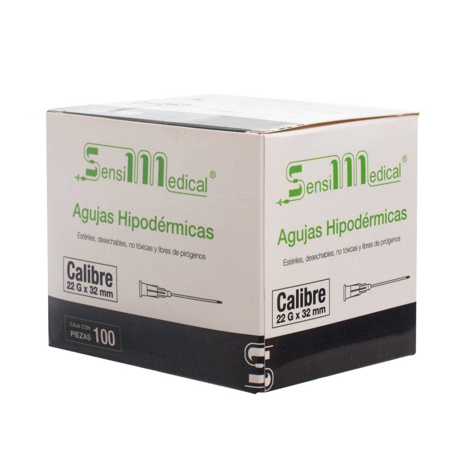 Aguja Hipodermica 22g x 32mm 100 piezas - Sensimedical