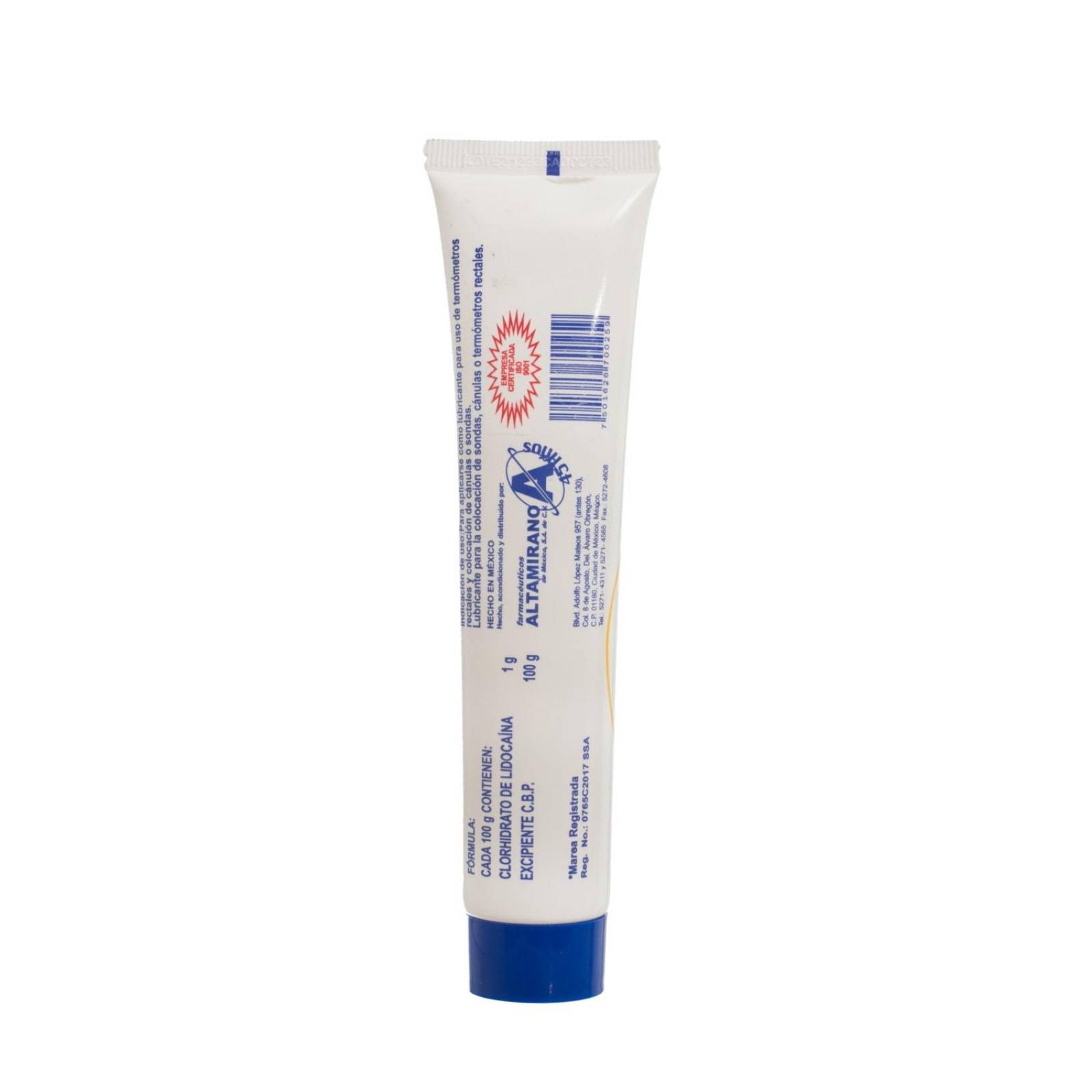 Gel Jalea Lubricante Anestésico Lubricaina 135g - Altamirano 