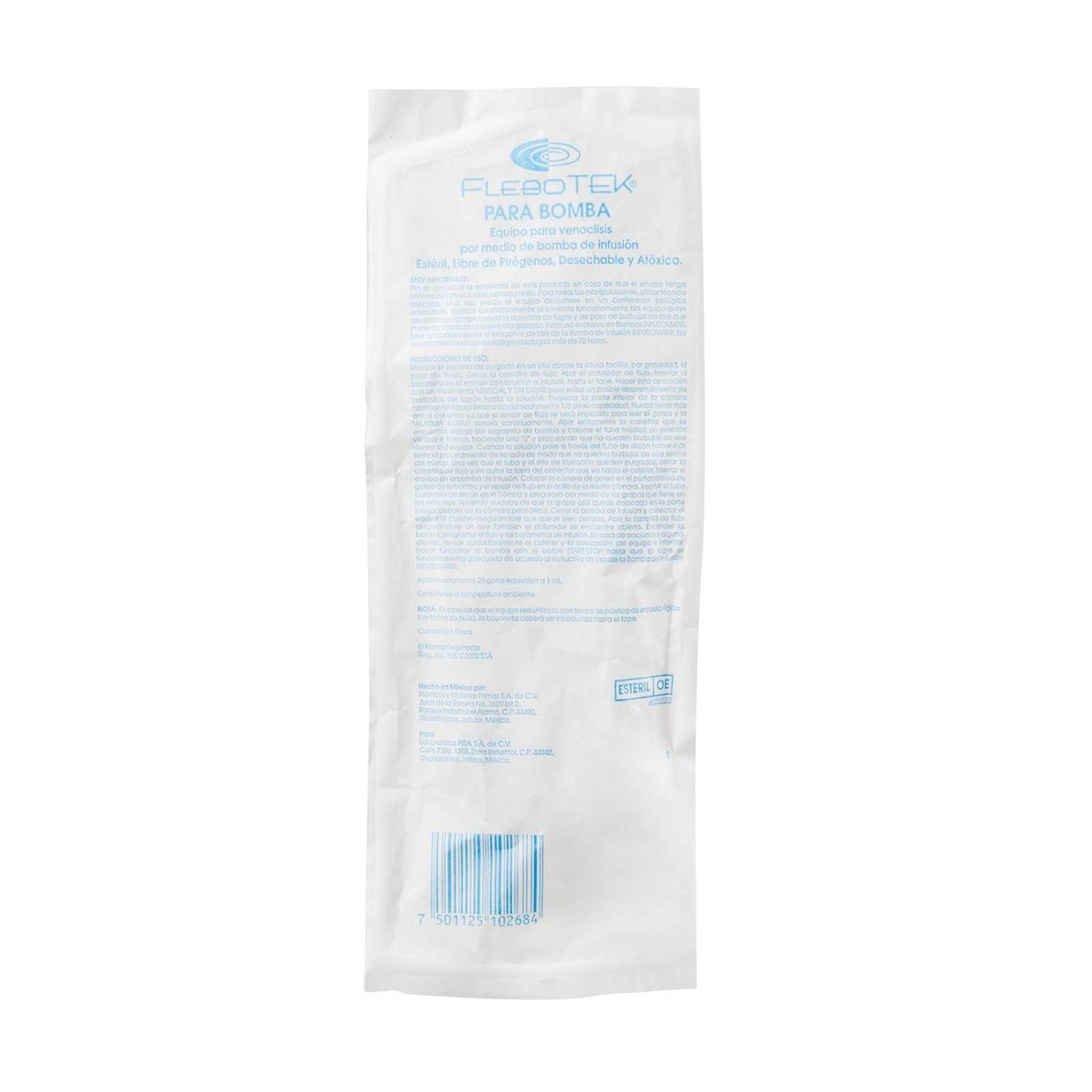 Equipo de Venoclisis para Bomba Infusomat - Flebotek 