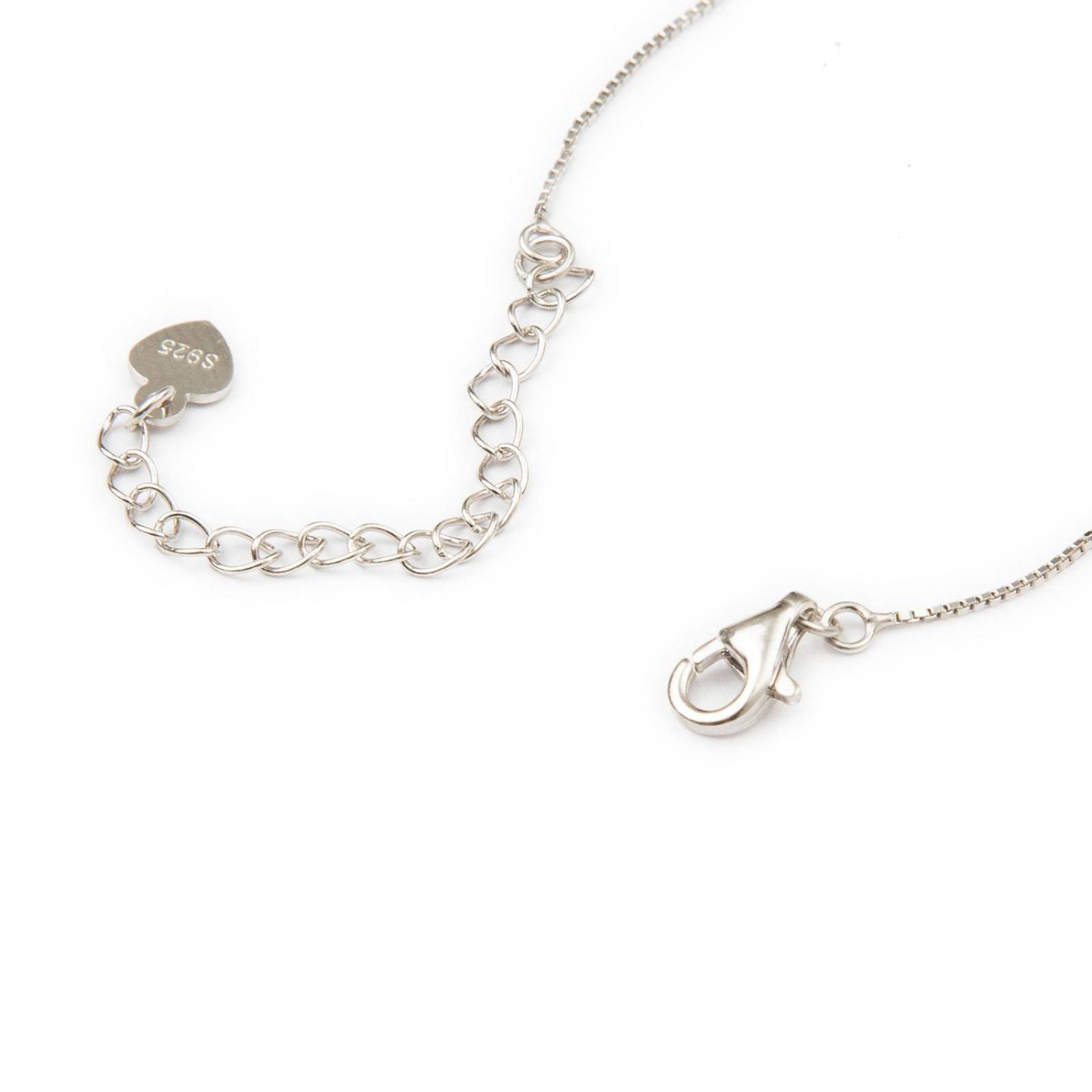 Collar Gargantilla Corazón con Zirconia AAA 50cm Plata .925 
