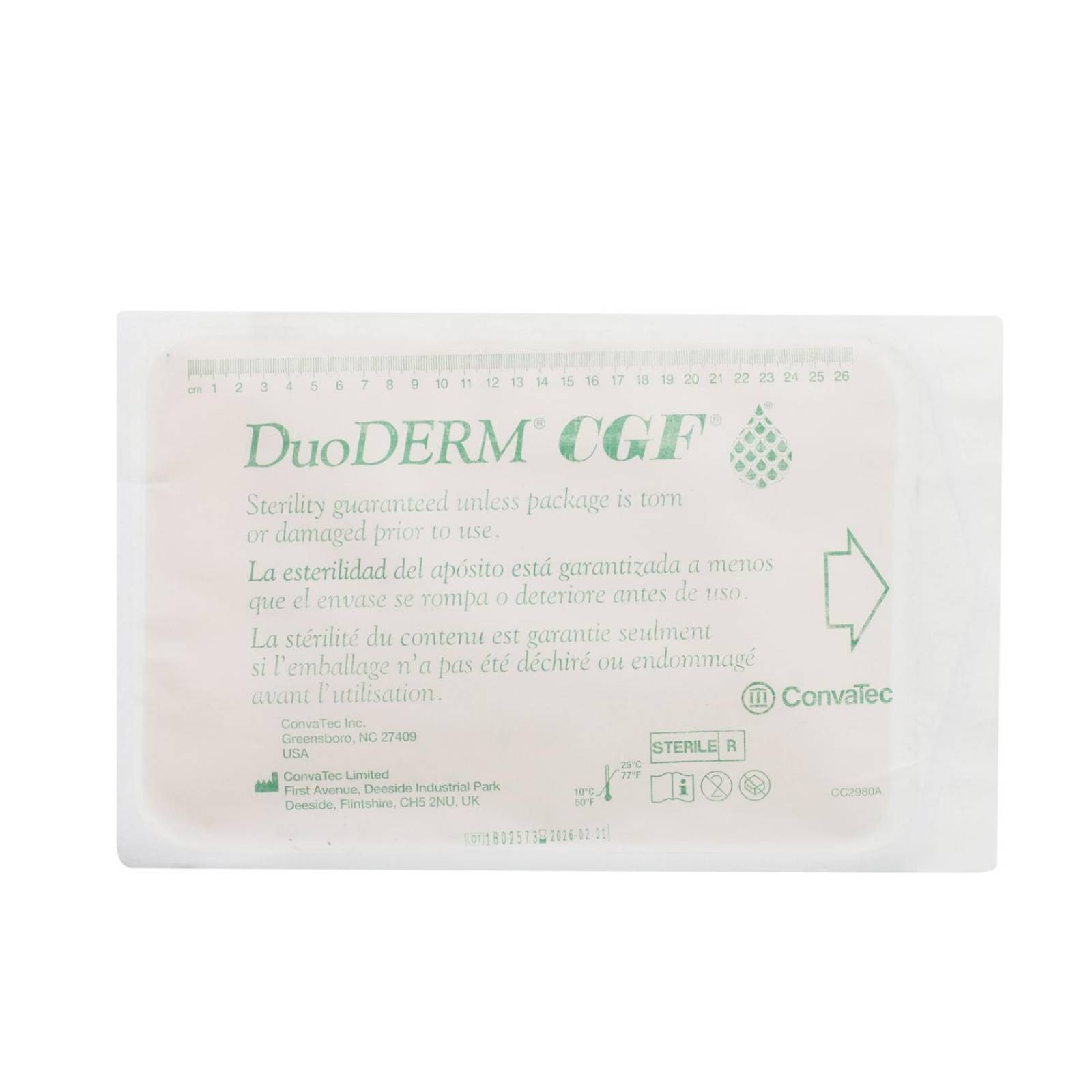 Aposito Parche Hidrocoloide DuoDerm CGF 20x30cm - Convatec