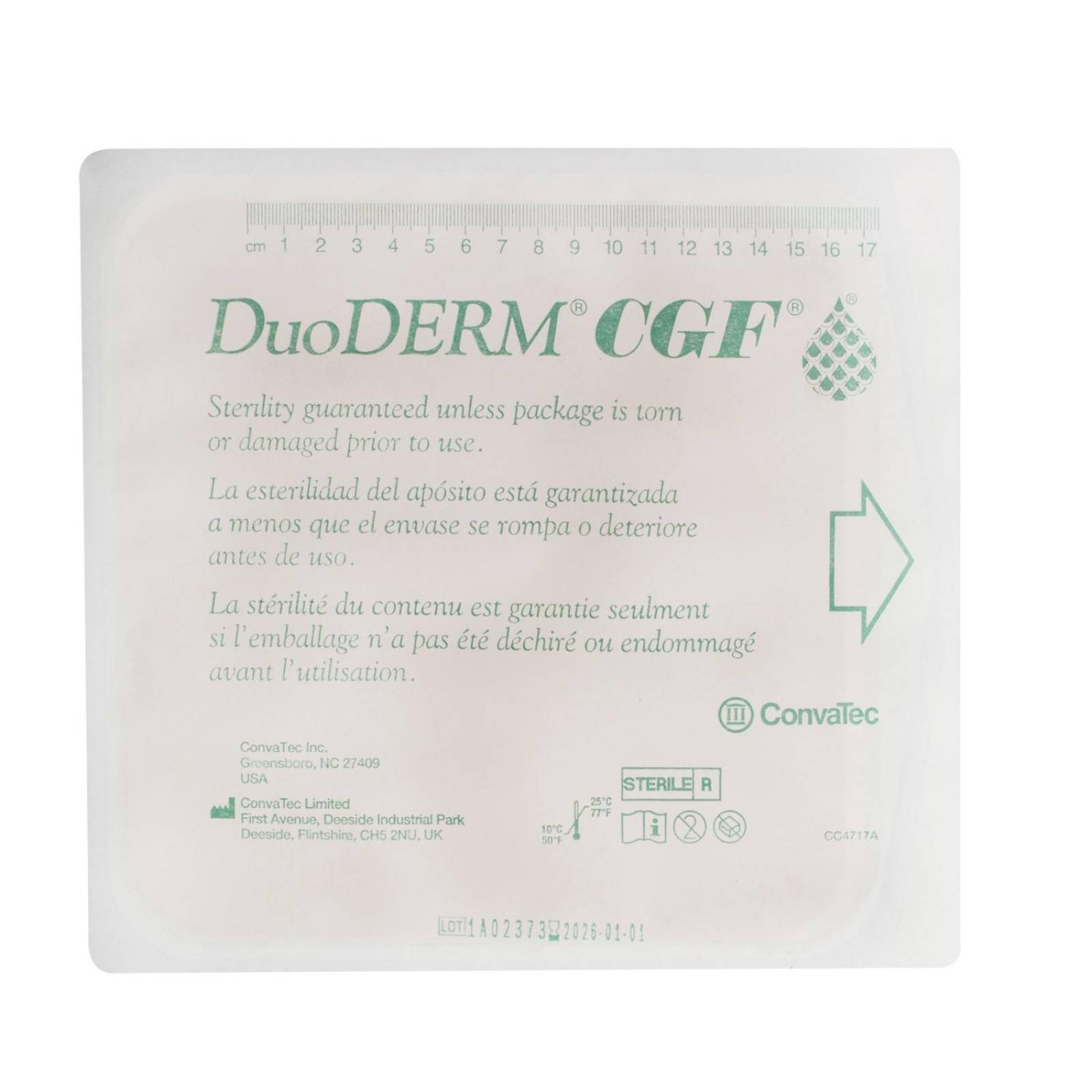Aposito Parche Hidrocoloide DuoDerm CGF 20x20cm - Convatec