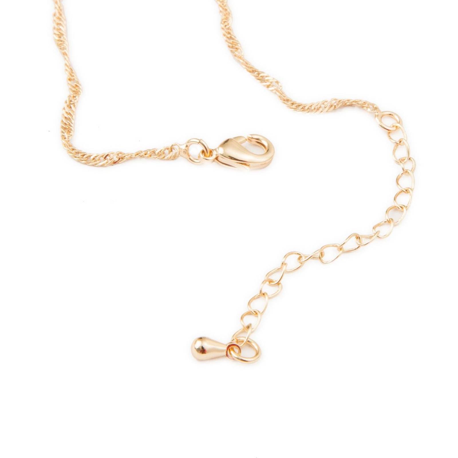 Dije Inicial / Letra F Mini con Zirconia Chapa de Oro 18k + Cadena 