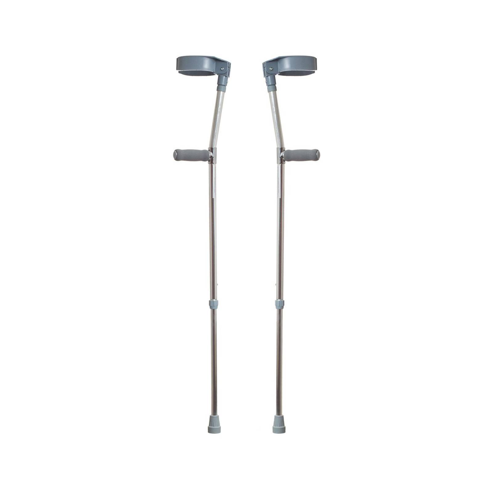 Muletas Canadienses Ajustables de Aluminio JL933L - Movinter Mediano Gris