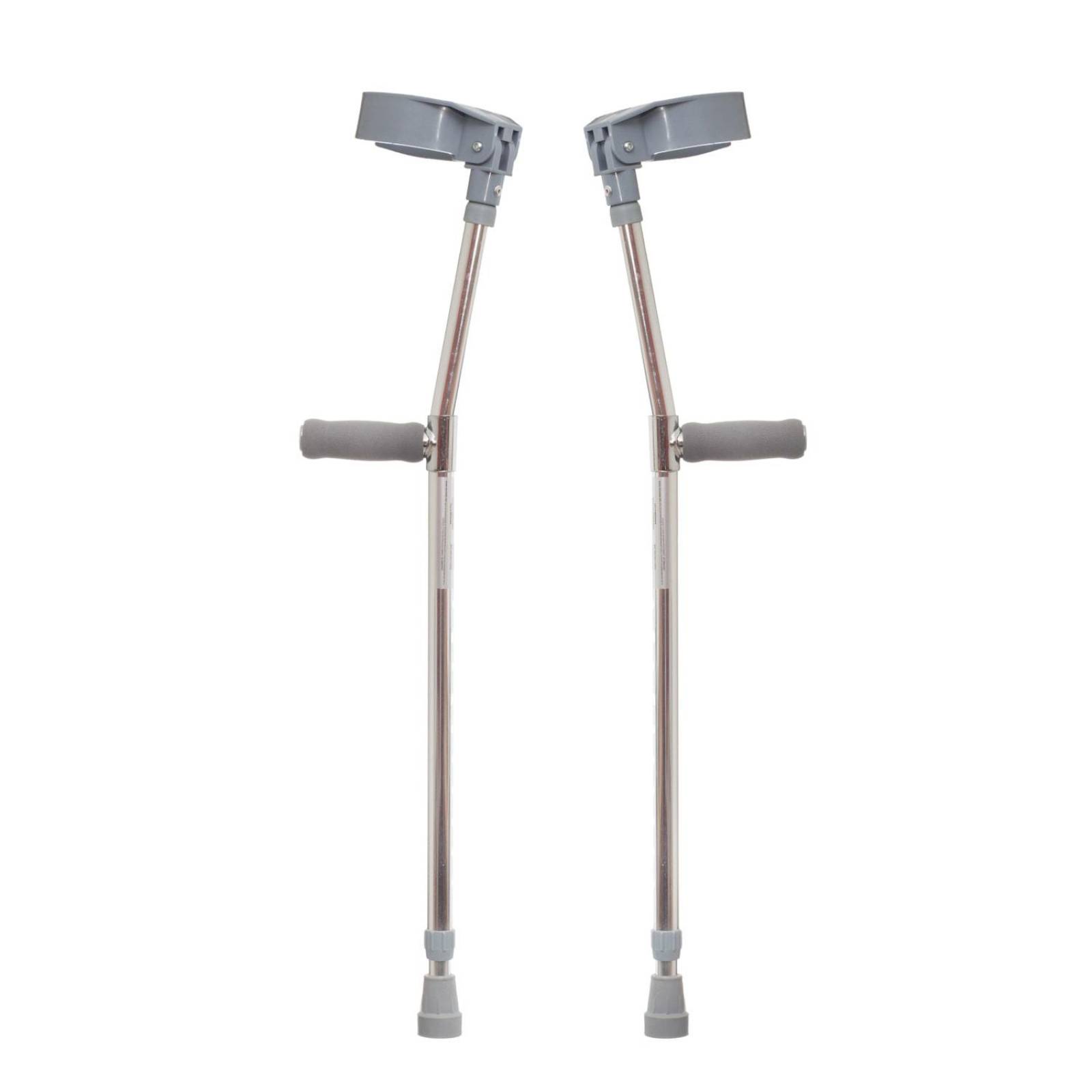 Muletas Canadienses Ajustables de Aluminio JL933L - Movinter Mediano Gris