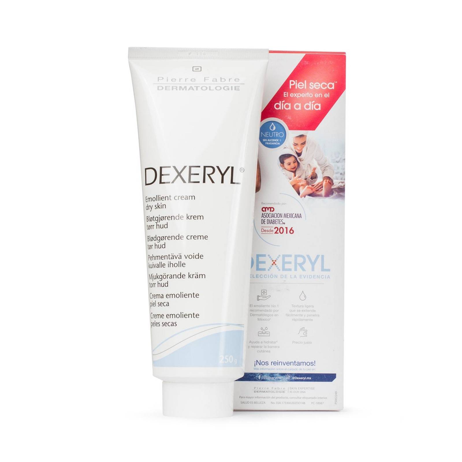 Crema Emoliente Hidratante Dexeryl Piel Seca 250g - Pierre Fabre 
