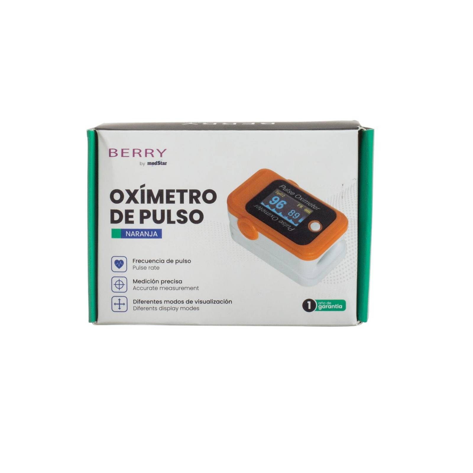 Oxímetro de Pulso Berry Con Bluetooth BM1000B - Medstar Naranja