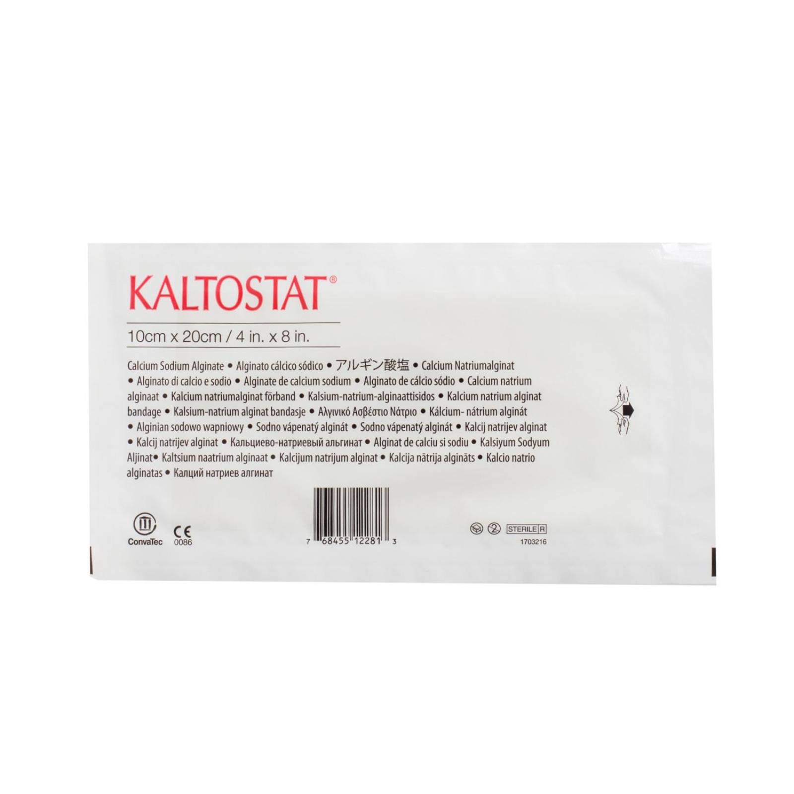 Aposito Parche de Alginato Kaltostat 10x20cm - Convatec 