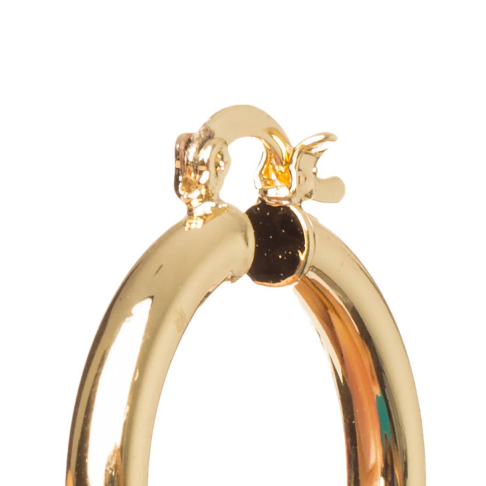 Aretes Arracadas Coqueta Gruesa 4mm Chapa de Oro 18k 