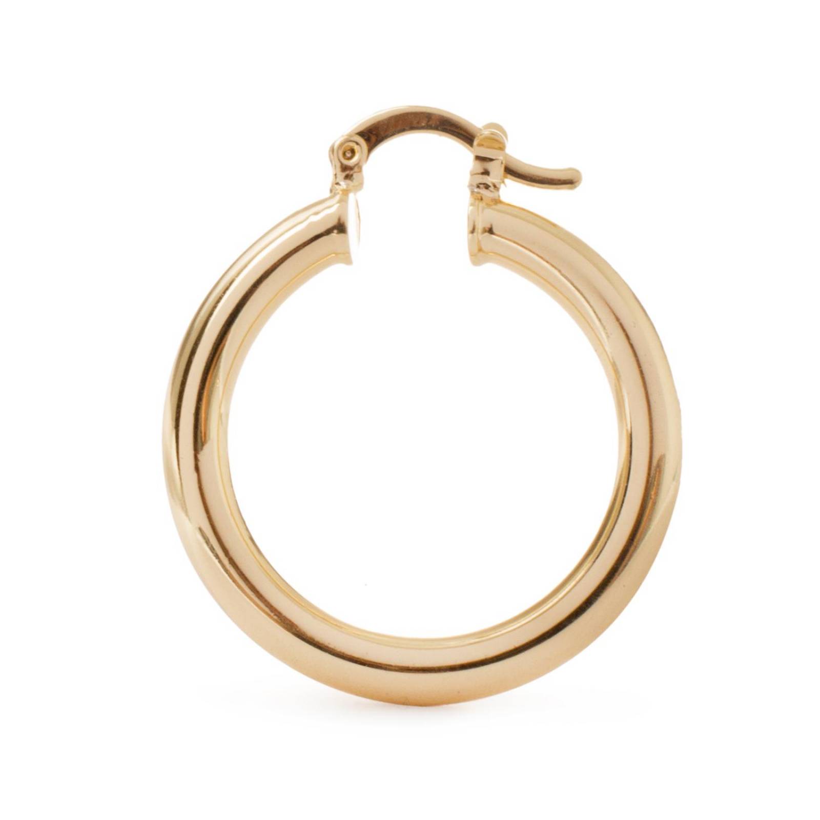 Aretes Arracadas Coqueta Gruesa 4mm Chapa de Oro 18k 