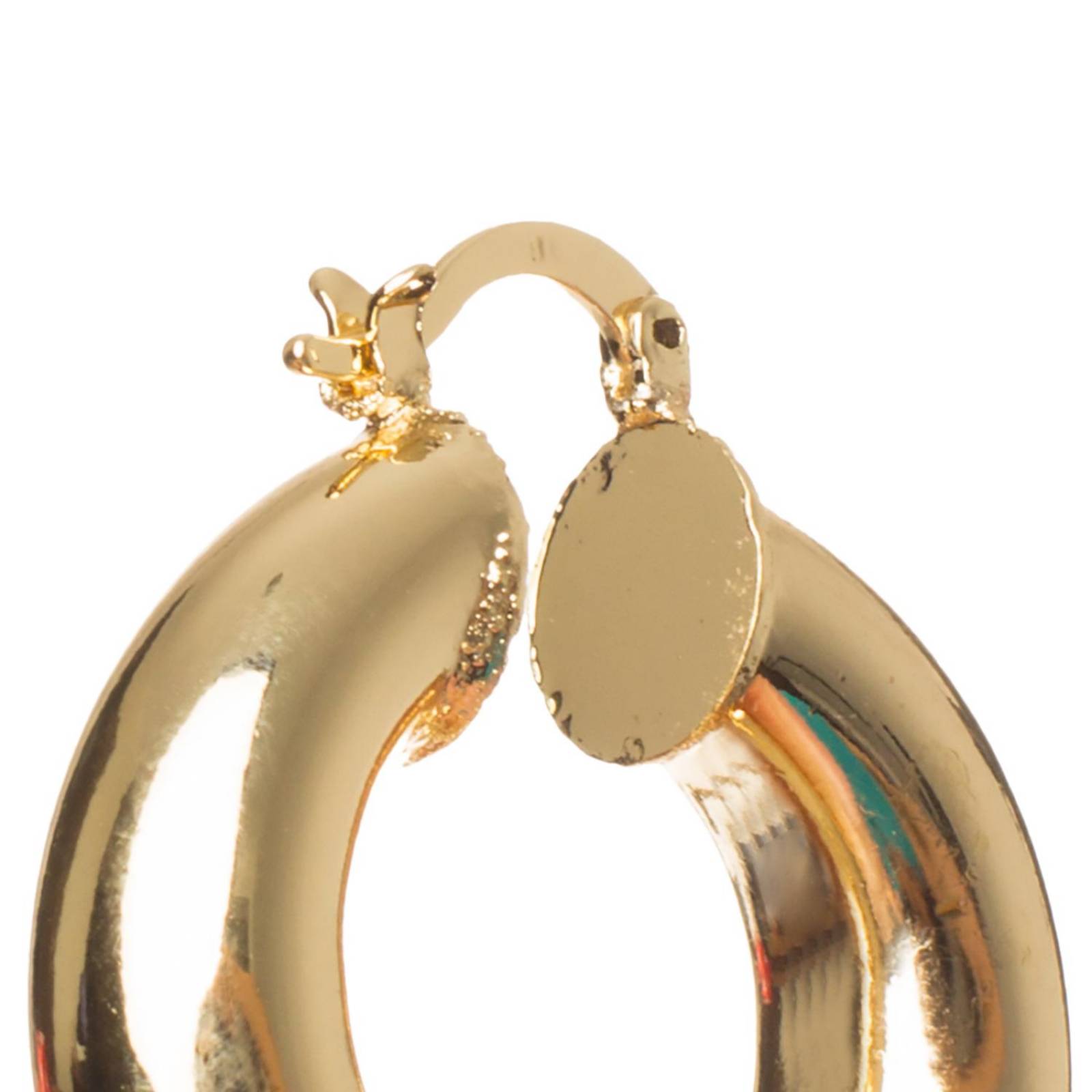 Aretes Arracadas Coqueta Gruesa 8mm Chapa de Oro 18k