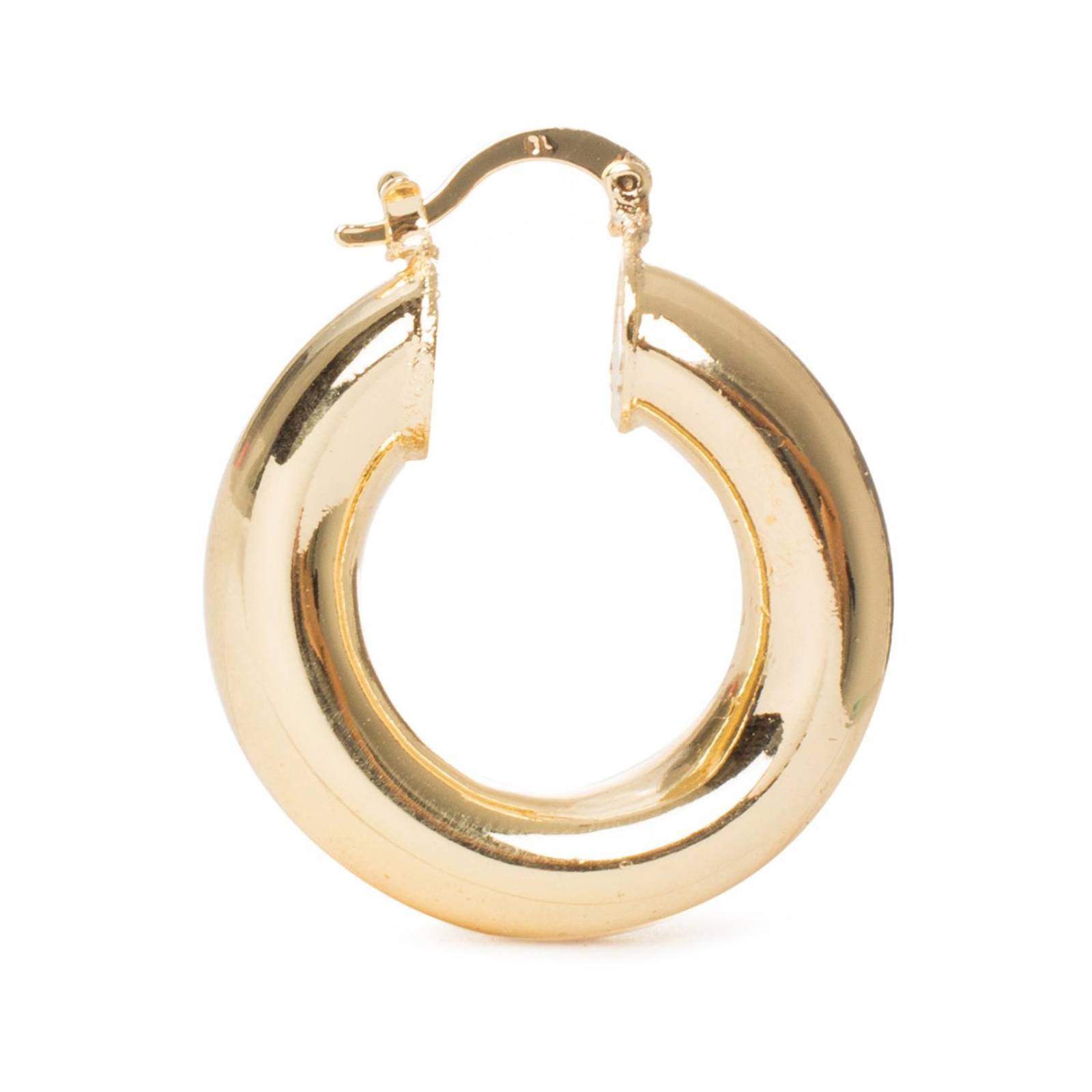 Aretes Arracadas Coqueta Gruesa 8mm Chapa de Oro 18k