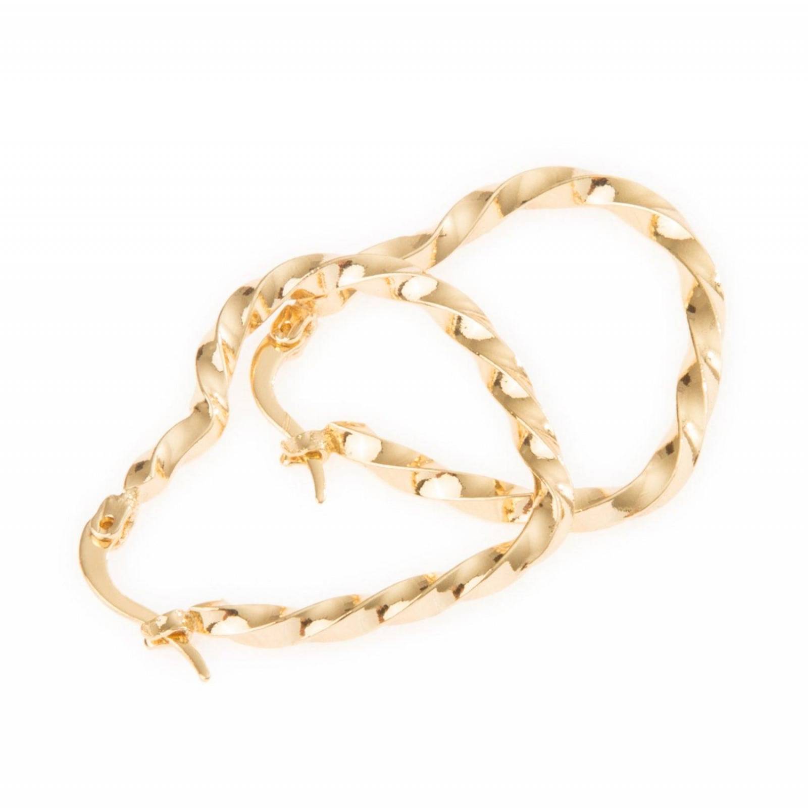 Aretes Arracadas Coqueta de Corazón 3mm Chapa de Oro 18k 