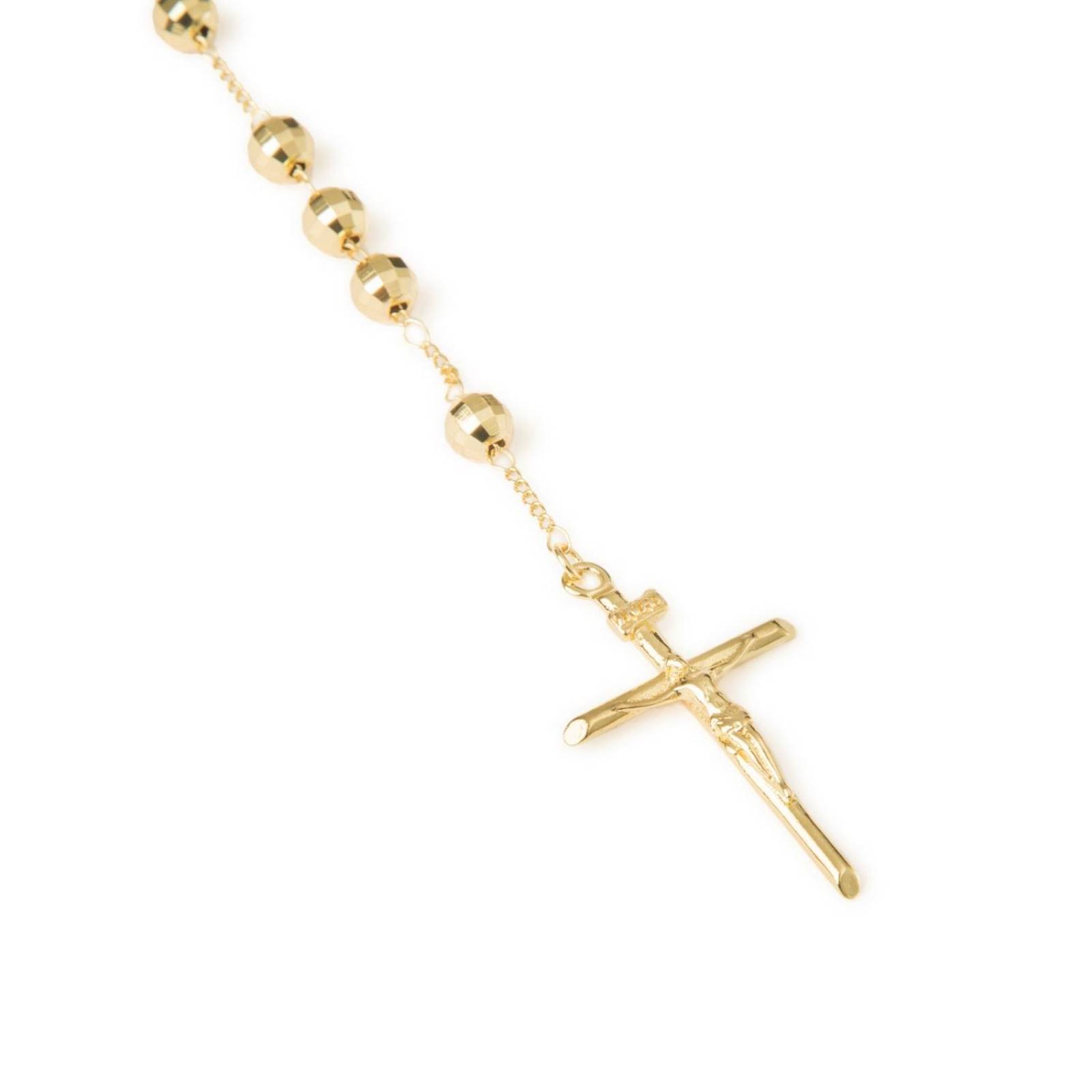 Rosario de la Virgen de Guadalupe 5mm Chapa de Oro 18k 