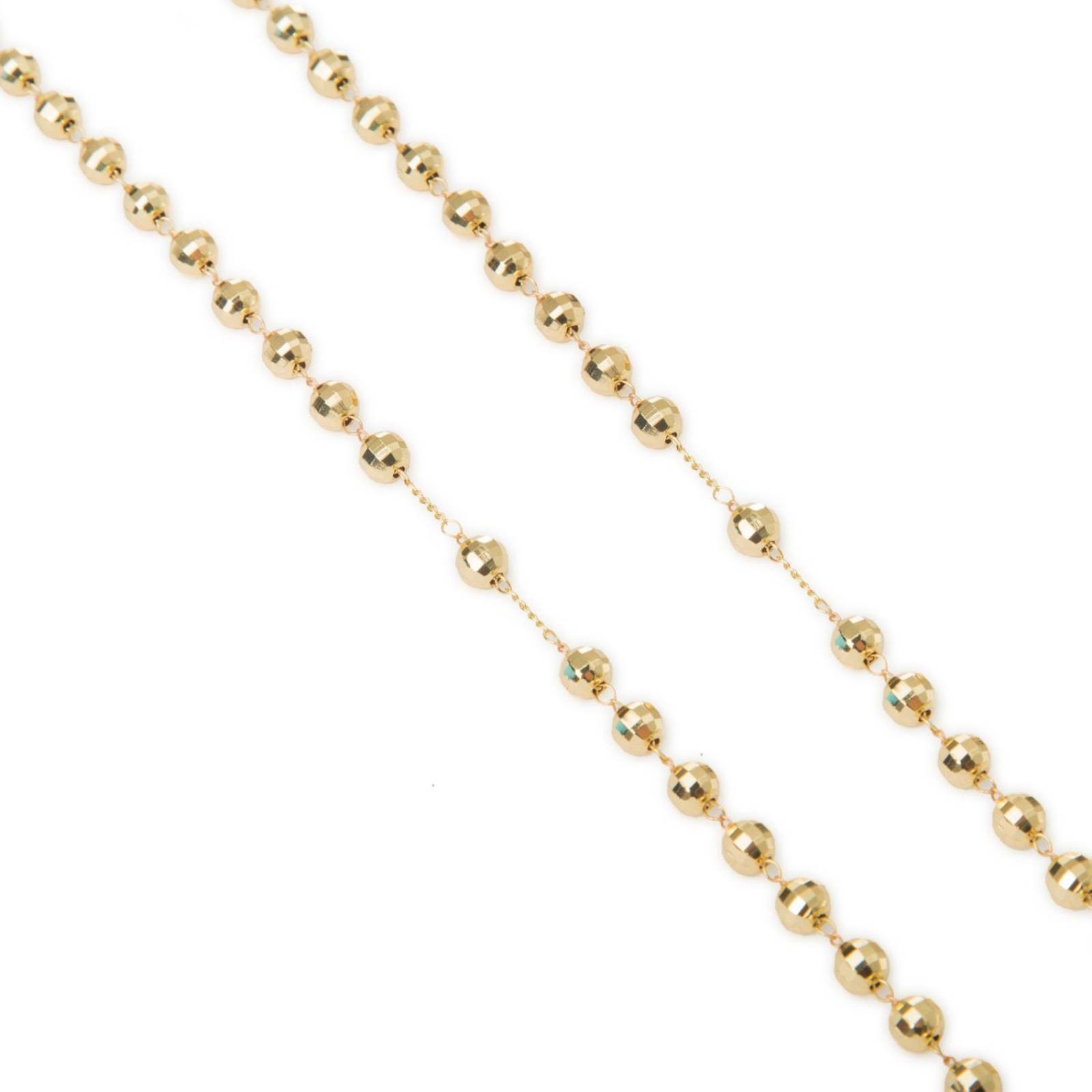 Rosario de la Virgen de Guadalupe 5mm Chapa de Oro 18k 