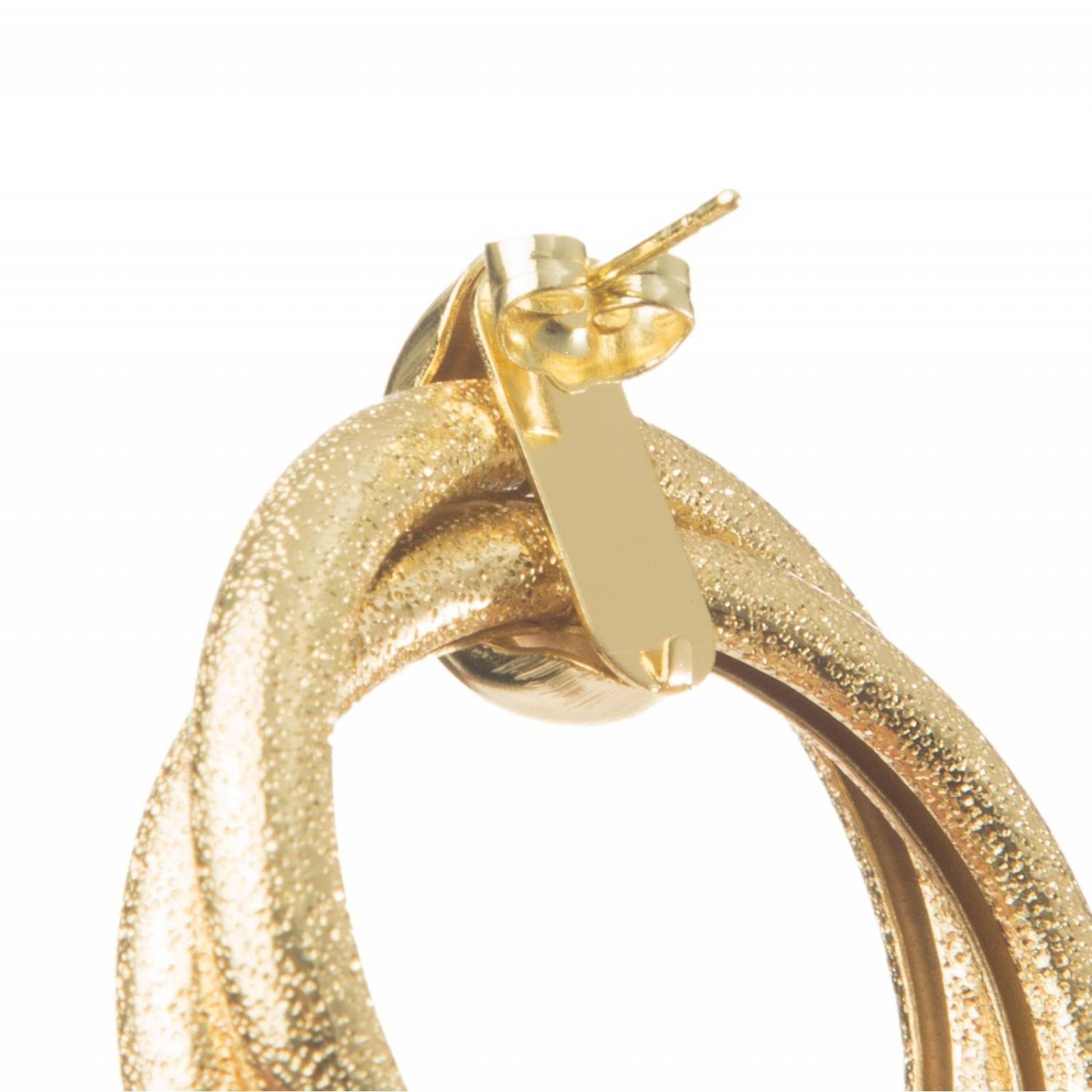 Aretes Arracadas Coqueta Dobles 20mm Chapa de Oro 18k