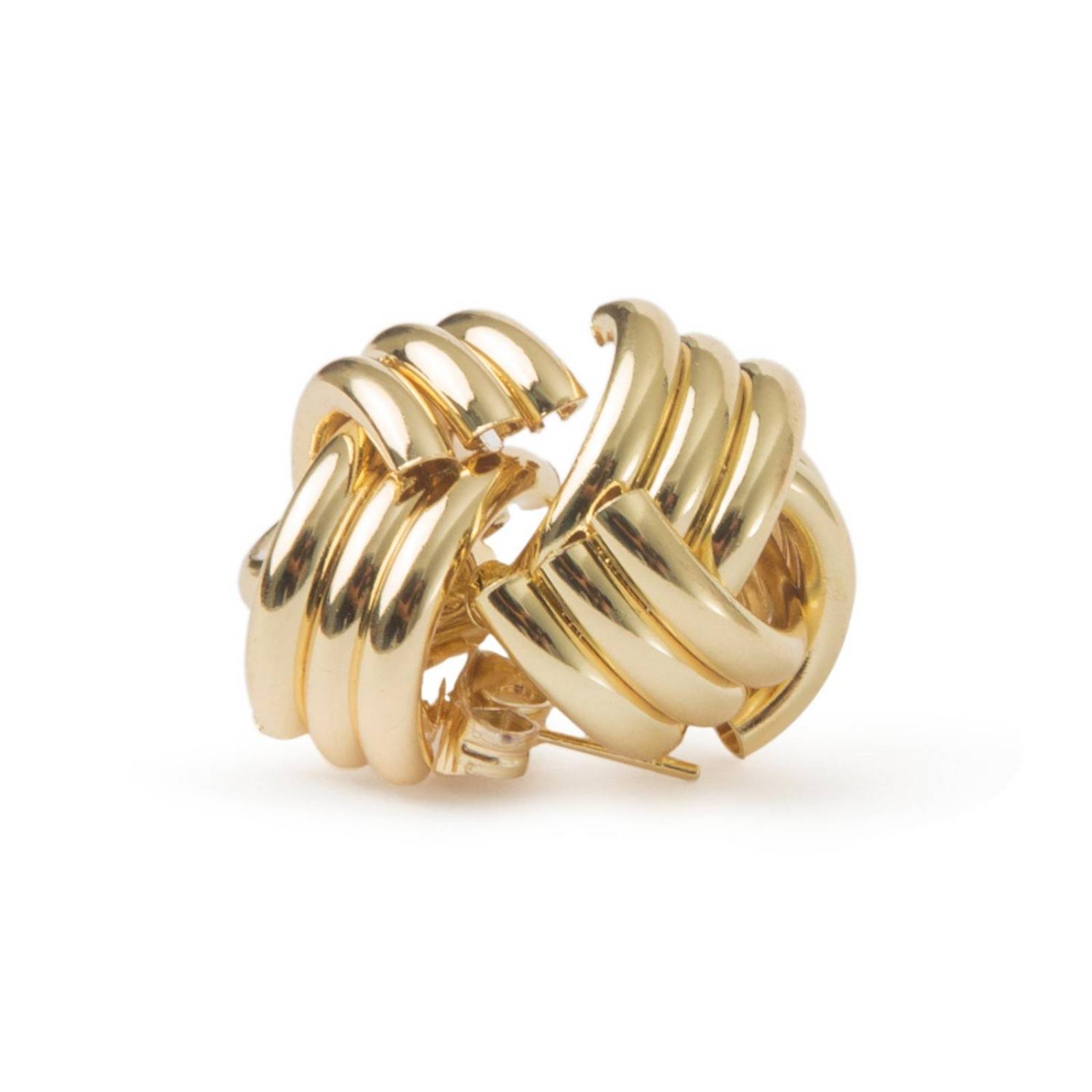 Aretes Arracadas Coqueta Triples 20mm Chapa de Oro 18k 