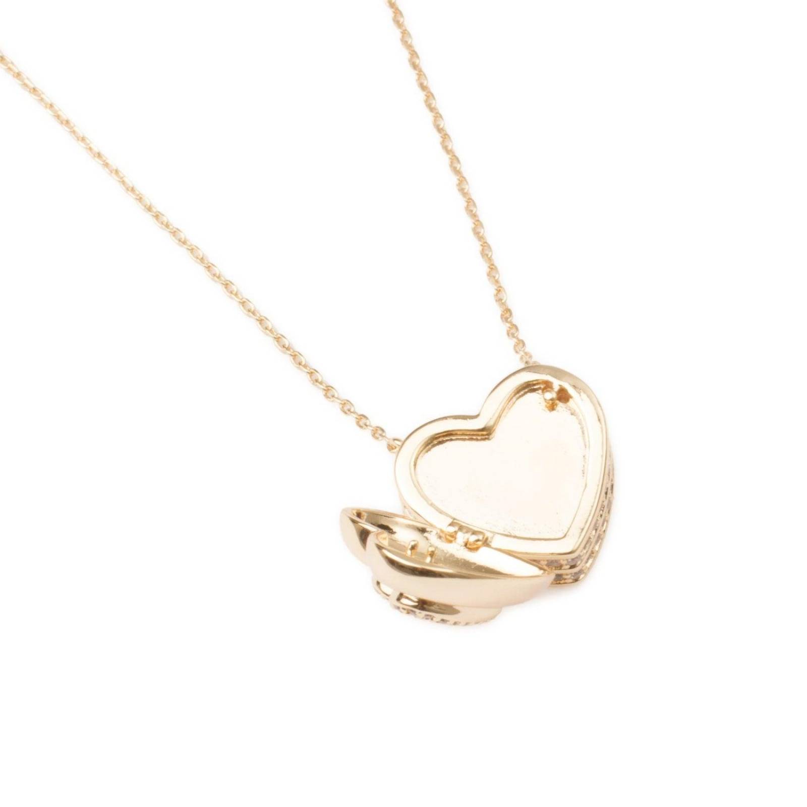 Collar Gargantilla con Dije Baúl de Corazón Chapa de Oro 18k