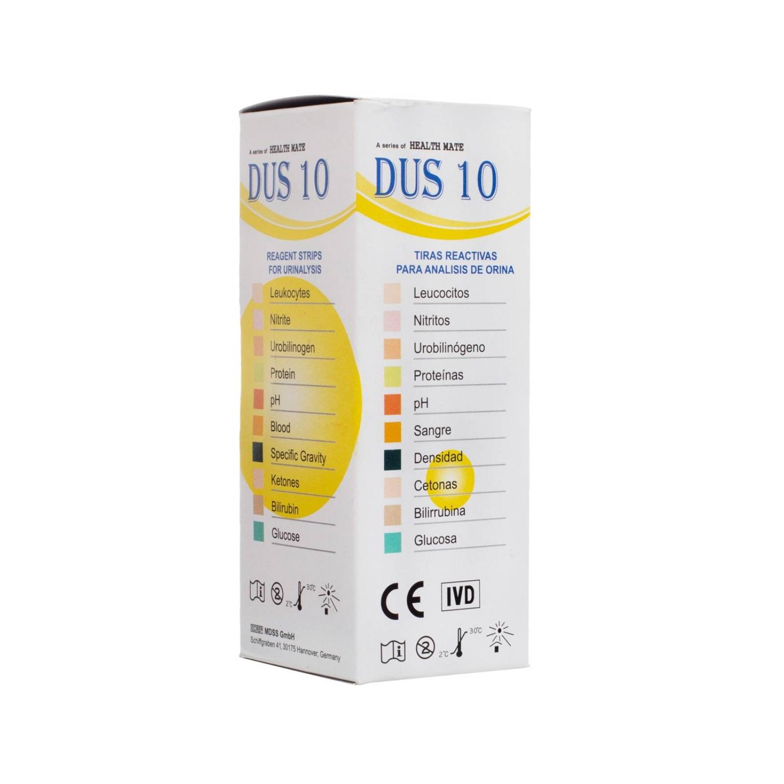 Tiras Reactivas para Análisis de Orina DUS 10 100pz - DFI