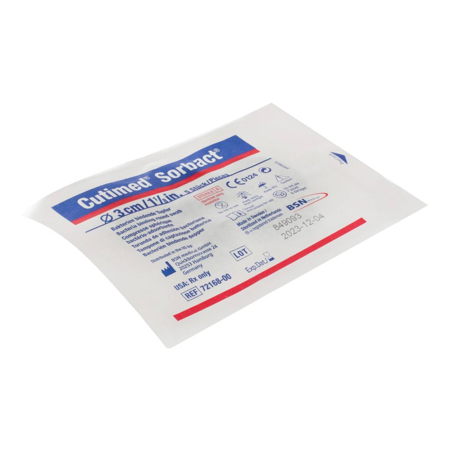 Torunda de Adhesión Bacteriana Cutimed Sorbact 3cm 5pz - BSN 
