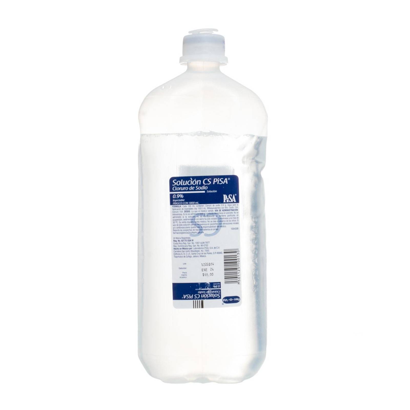 Solucion CS Cloruro de Sodio 0.9% Inyectable 1000ml - Pisa 