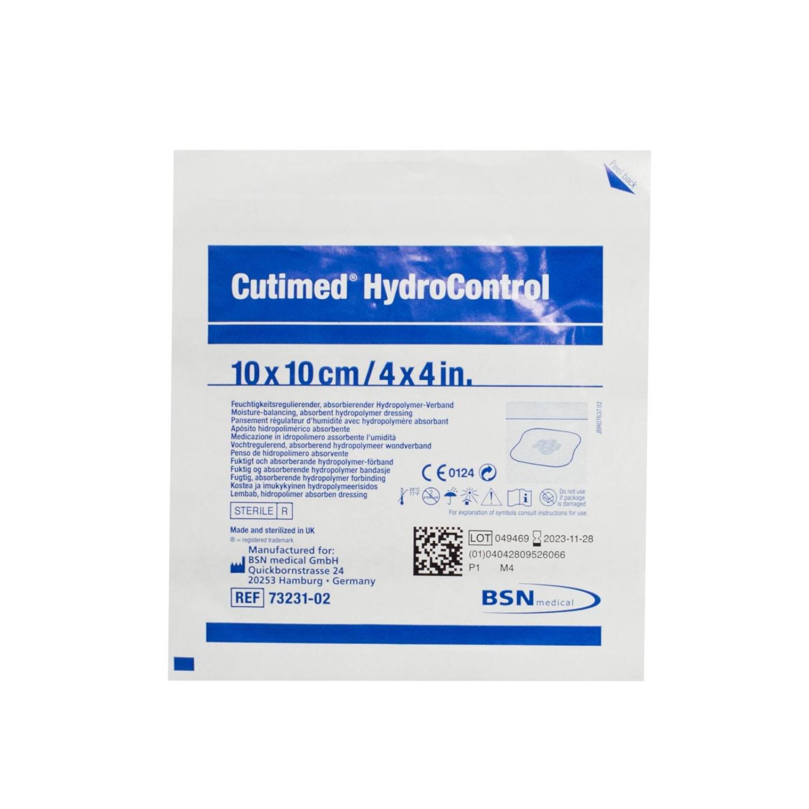Aposito Cutimed Hydrocontrol con Gel 10x10cm - BSN 