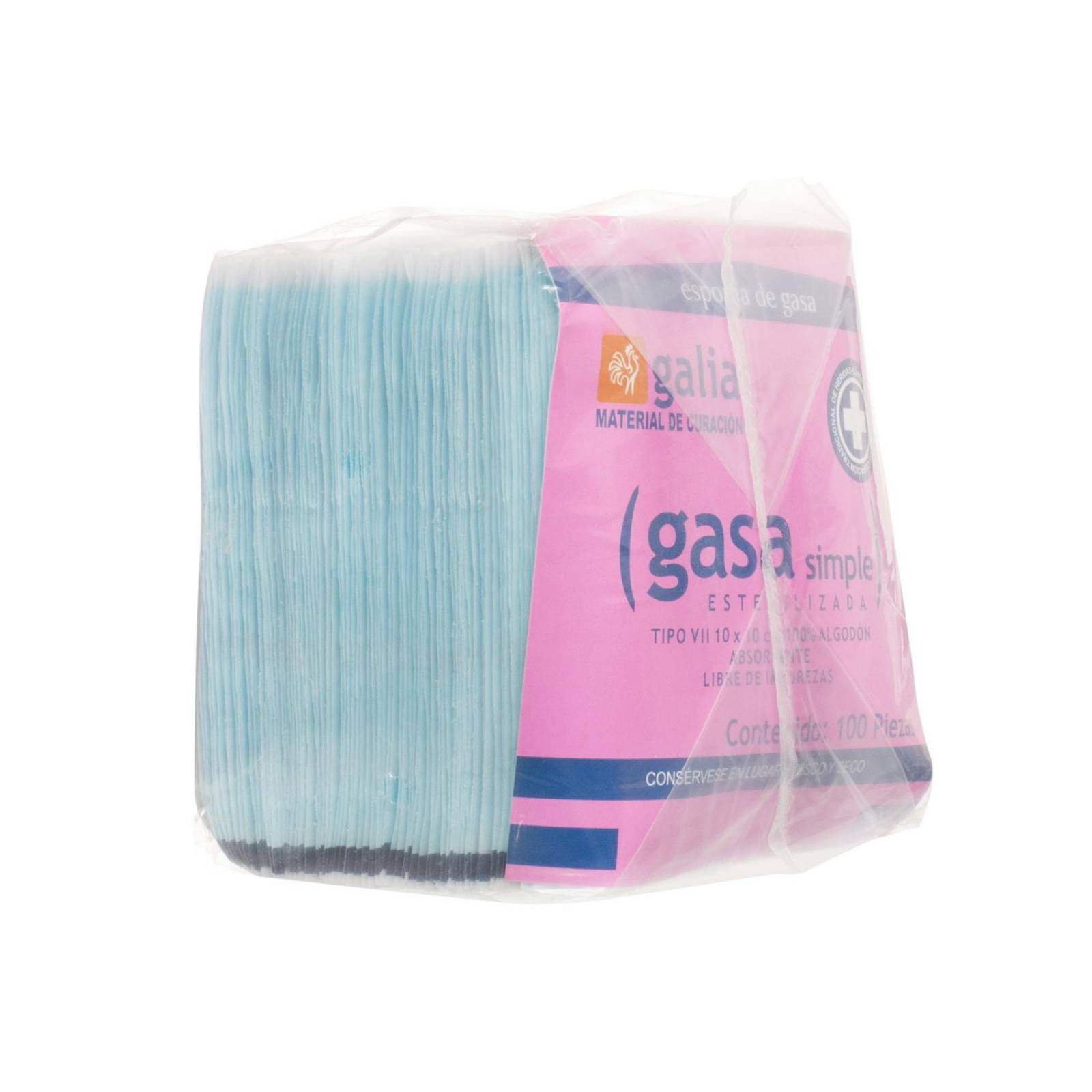 Gasa Estéril con Bolsa 10x10cm 100pz - Galia 