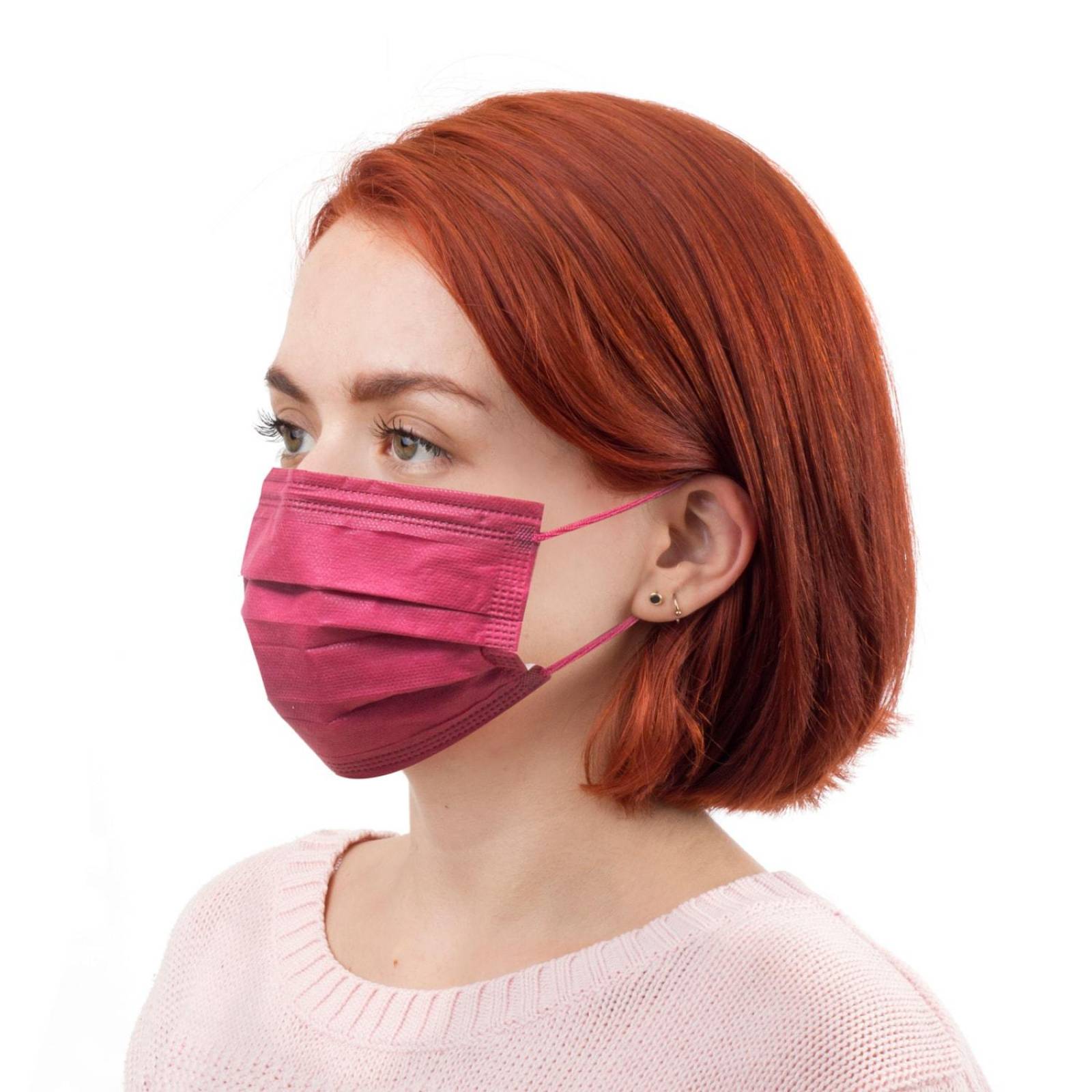 Cubrebocas Desechable 4 Capas Plisado 50pz - Borgata Vino