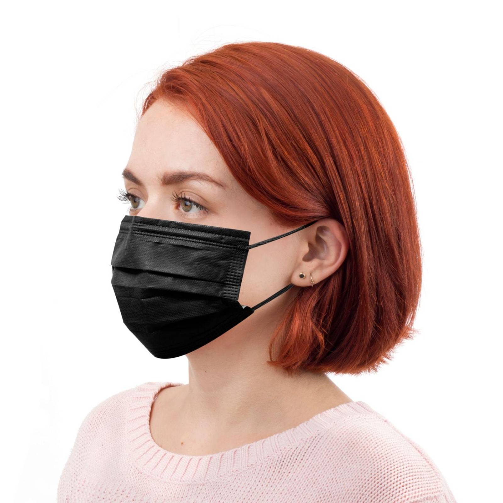 Cubrebocas Desechable 4 Capas Plisado 50pz - Borgata Negro