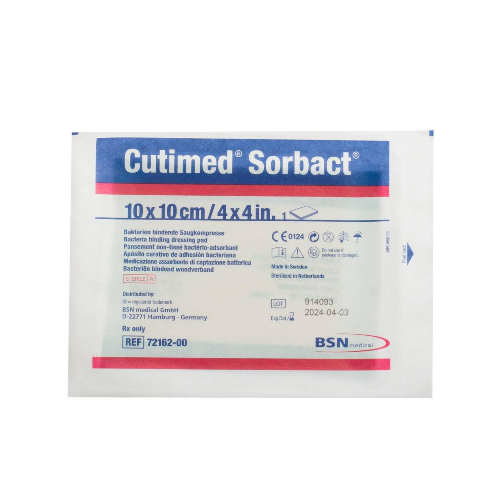 Aposito Parche Cutimed Sorbact 10x10cm - BSN 