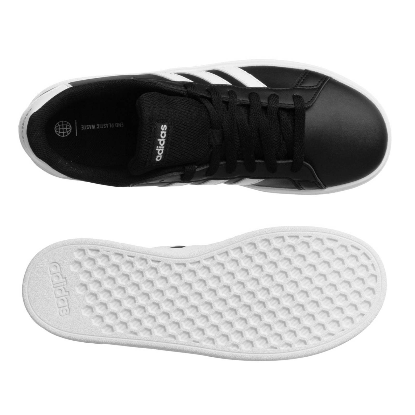 Tenis Adidas Grand Court 2.0 K - GW6503 - Negro - Niños