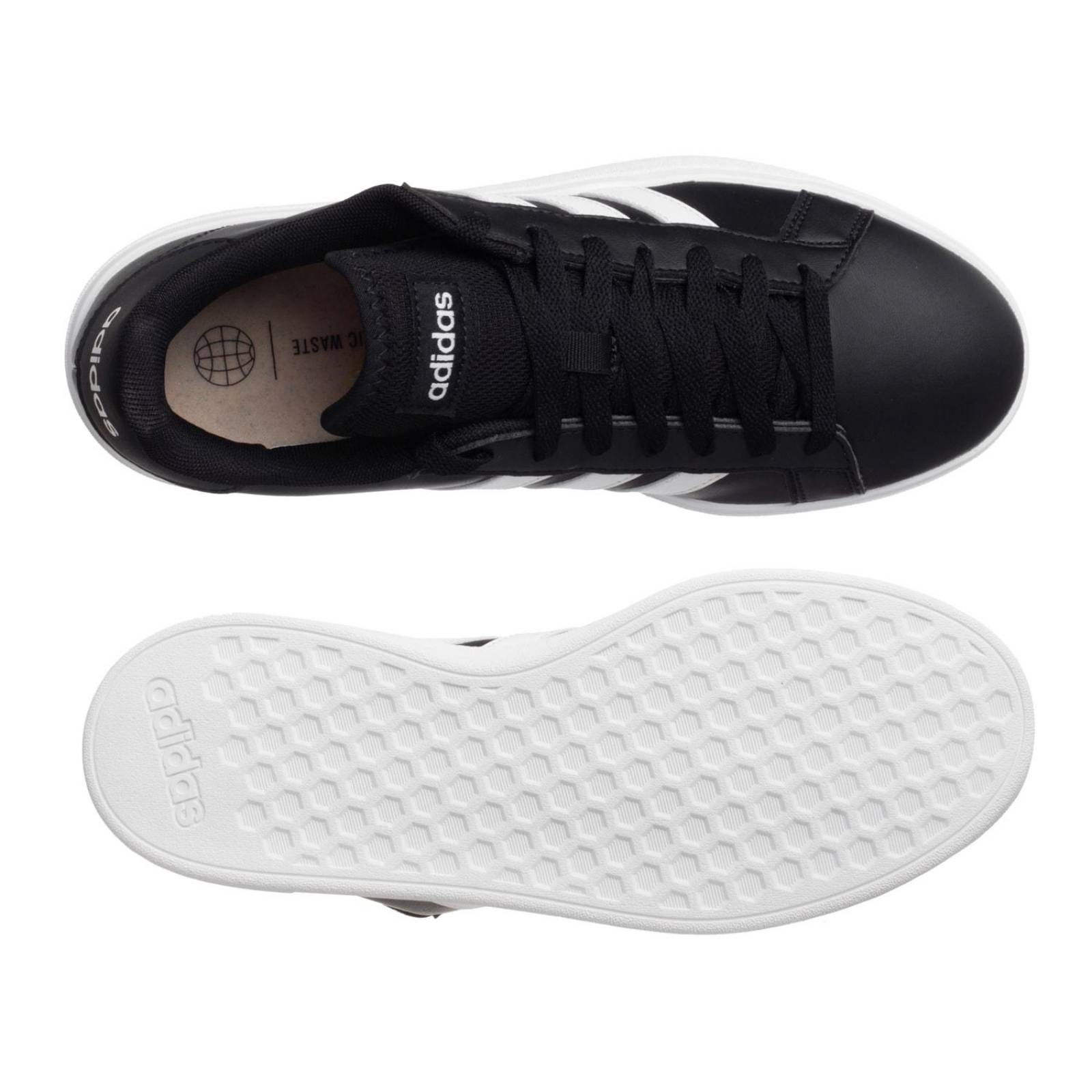 Tenis Adidas Grand Court Base 2.0 - GW9251 - Negro - Hombre 