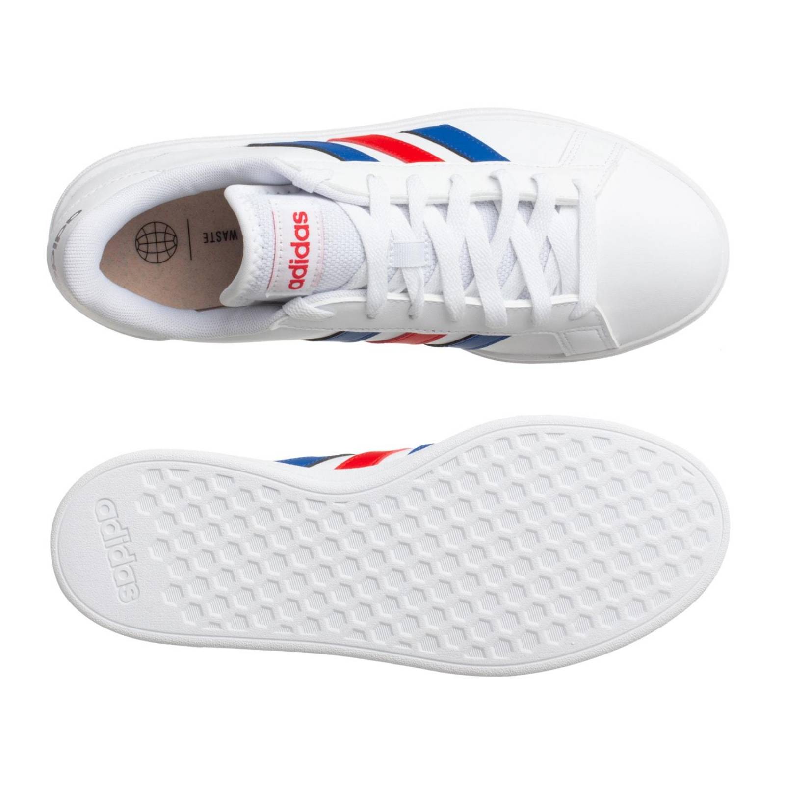 Tenis Adidas Grand Court Base 2.0 - GW9252 - Blanco - Hombre 