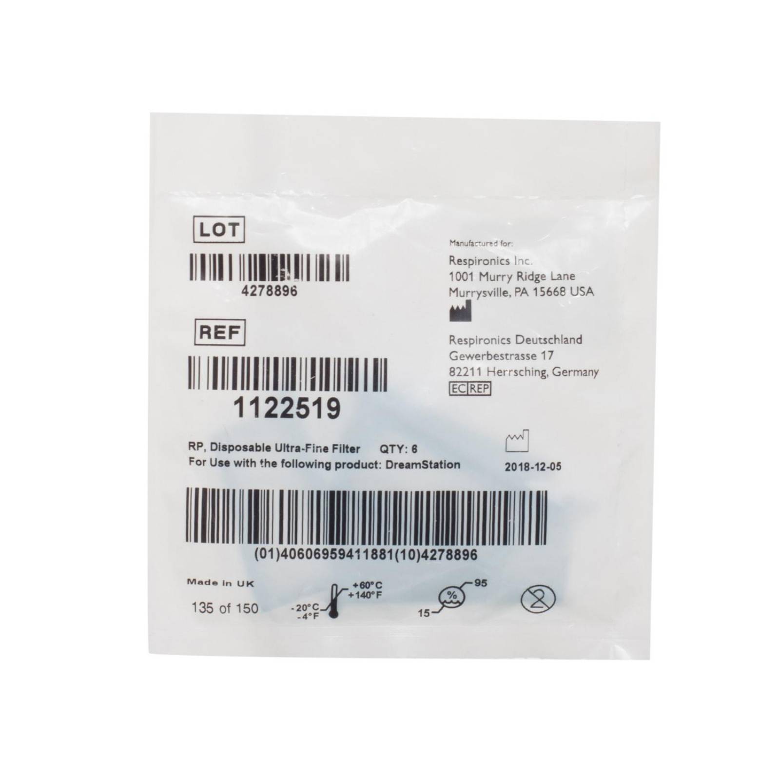 Filtro Desechable de CPAP DreamStation - Philips Respironics