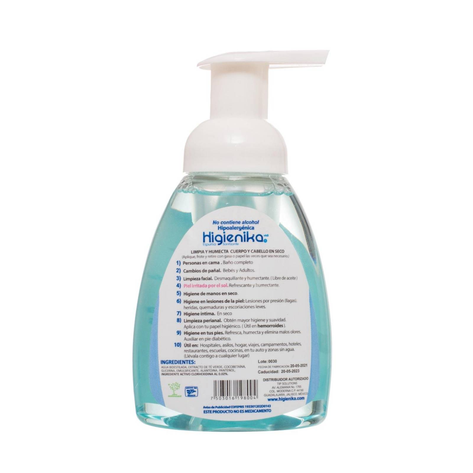 Sanitizante Dosificador Espuma 250ml - Higienika