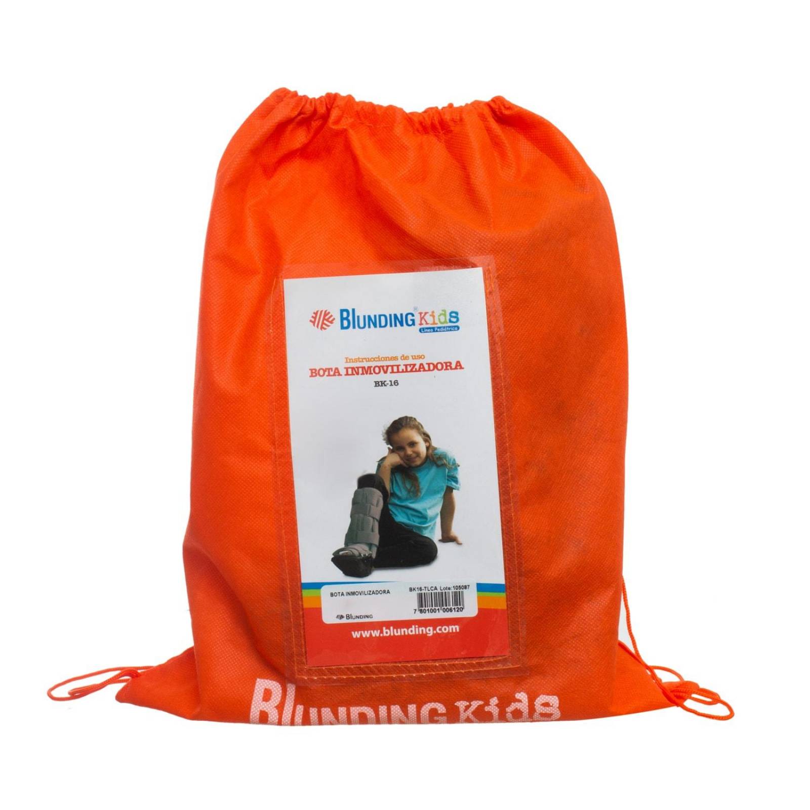 Bota Walker Inmovilizadora Bk-16 Kids Naranja - Blunding