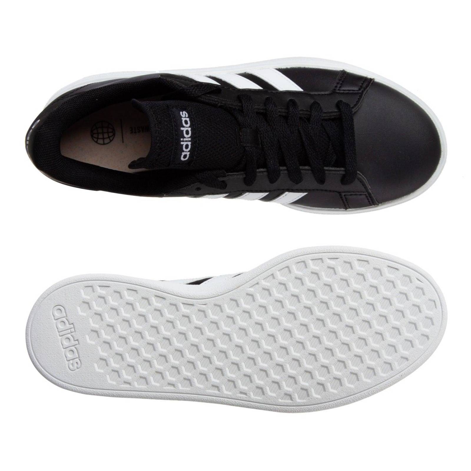 Tenis Adidas Grand Court Base 2.0 - GW9262 - Negro - Mujer 