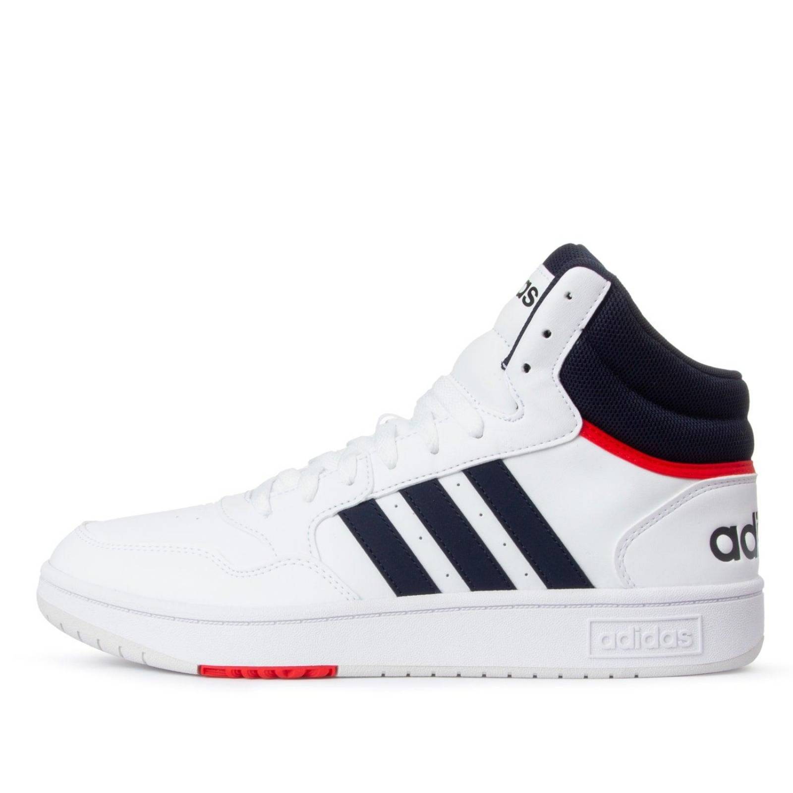 Tenis Adidas Hoops 3.0 Mid - GY5543 - Blanco - Hombre 