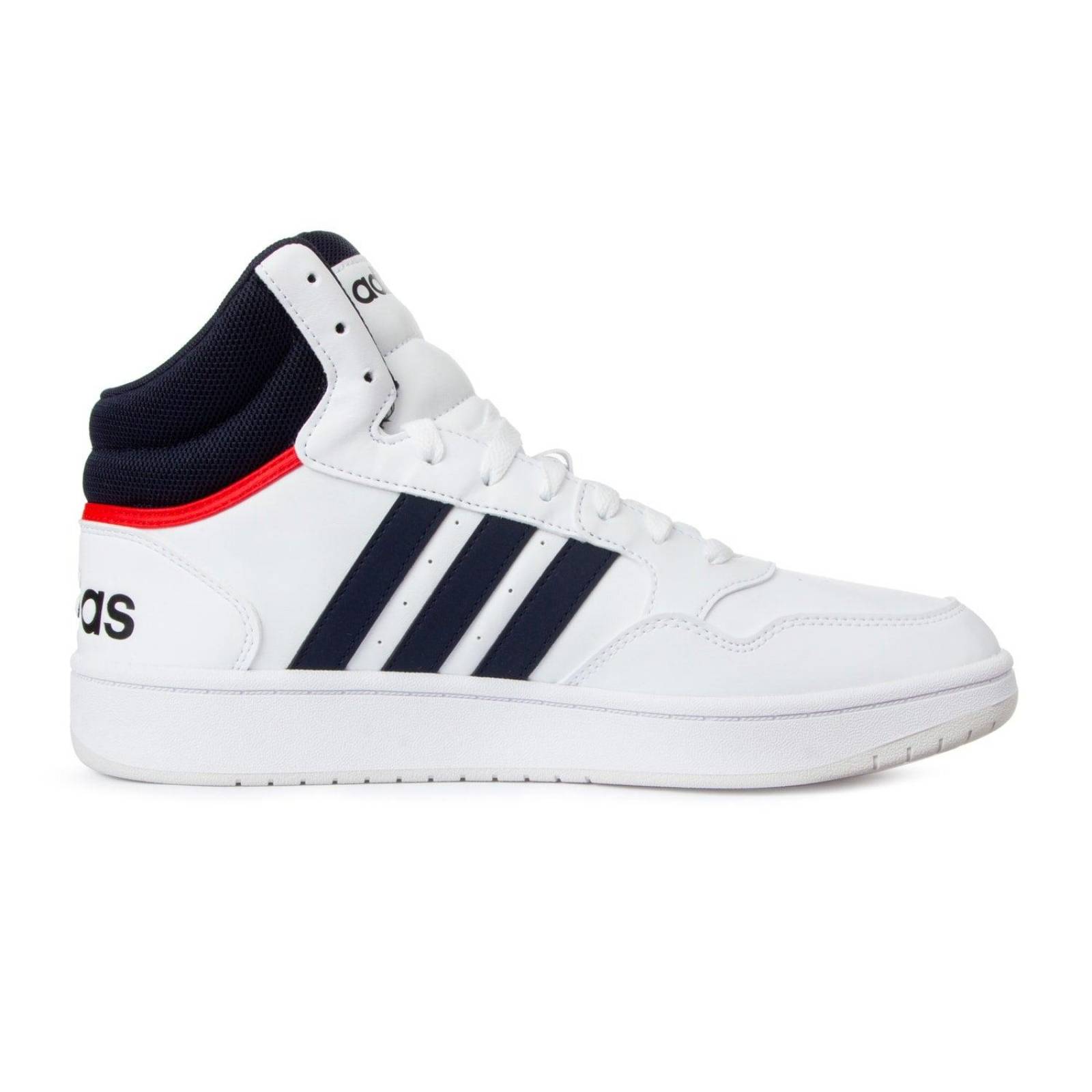 Tenis Adidas Hoops 3.0 Mid - GY5543 - Blanco - Hombre 