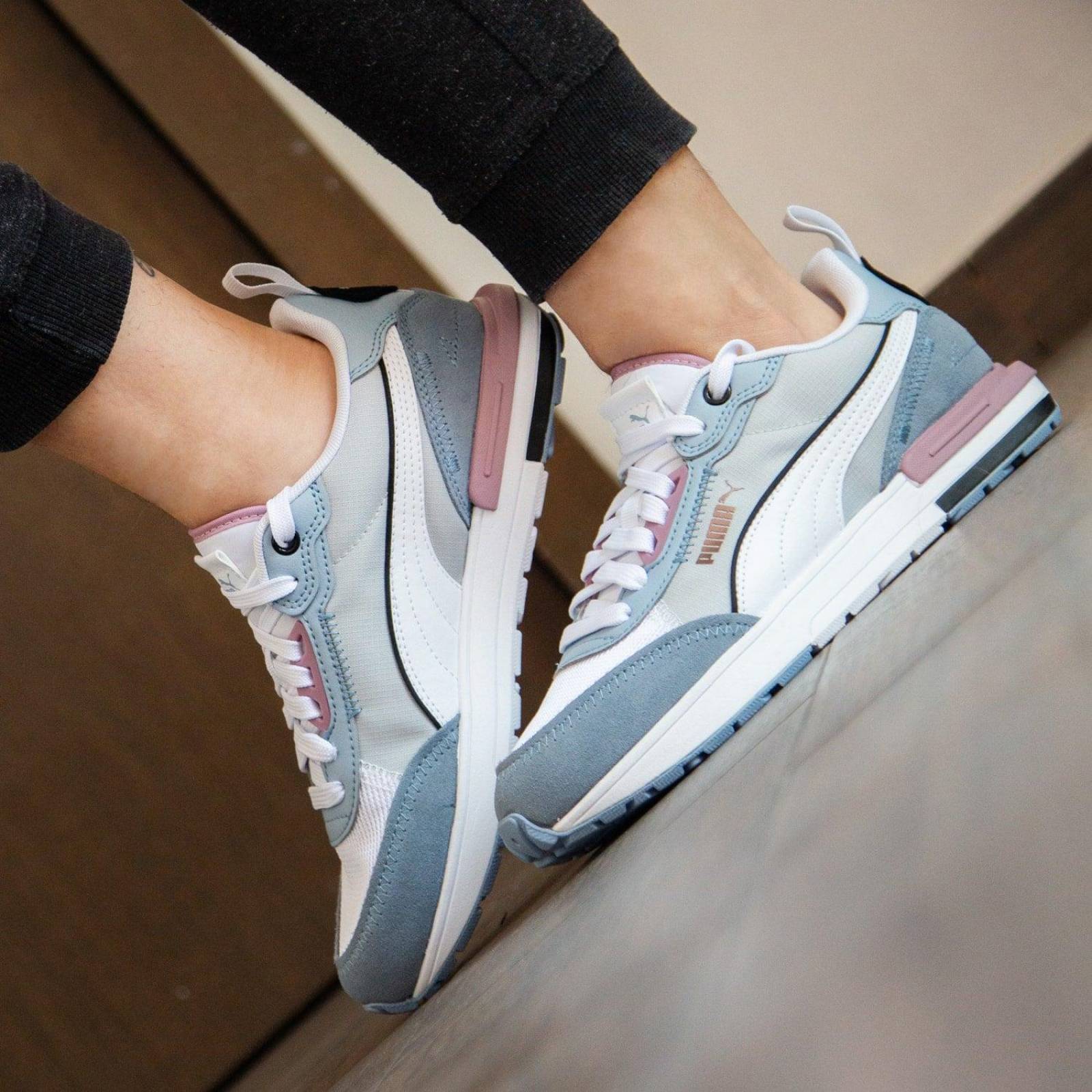 Tenis Puma R22 - 38346213 - Azul - Mujer