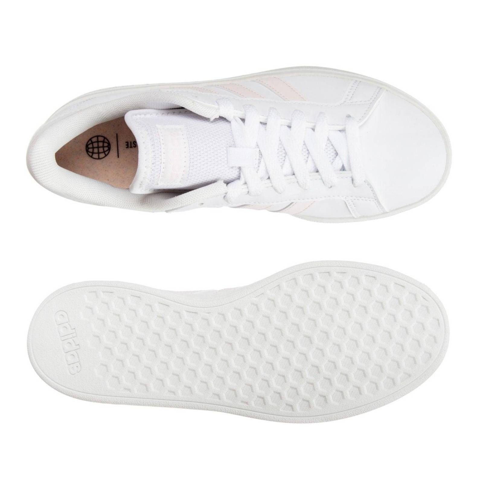 Tenis Adidas Grand Court Base 2.0 - GW9260 - Blanco - Mujer 
