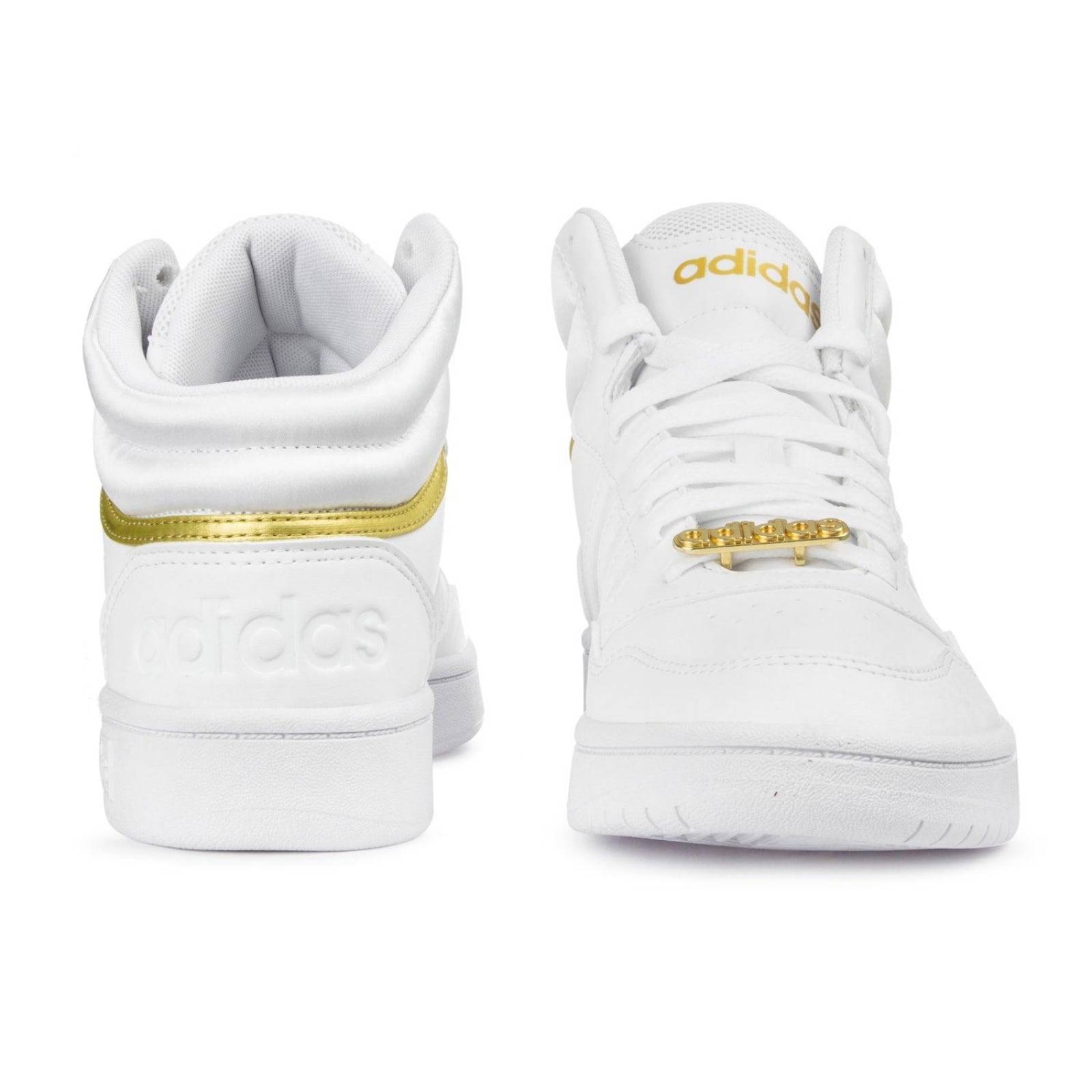 Tenis Adidas Hoops 3.0 Mid - GY4752 - Blanco - Mujer 