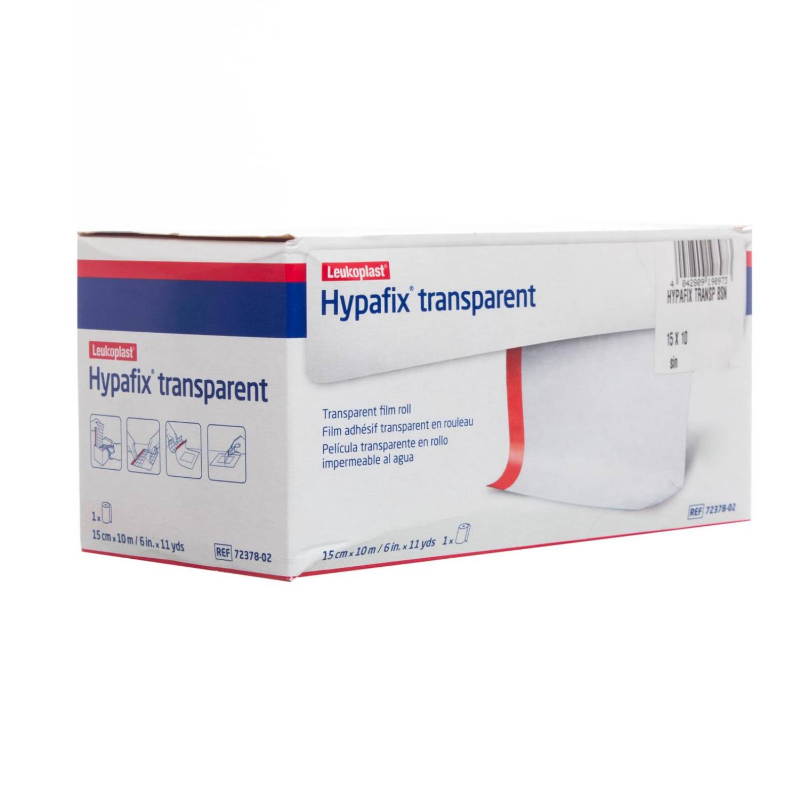 Cinta Hypafix Transparente Impermeable 10m x 15cm - BSN 