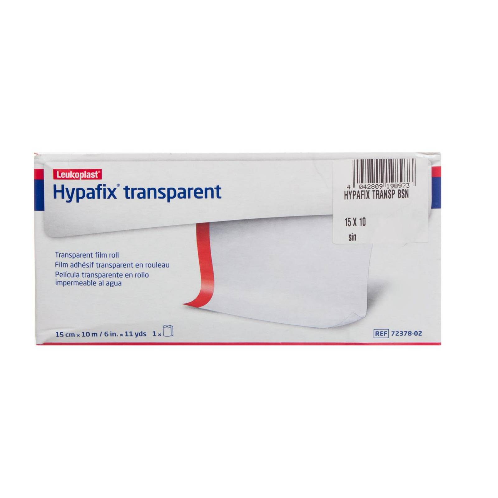 Cinta Hypafix Transparente Impermeable 10m x 15cm - BSN 