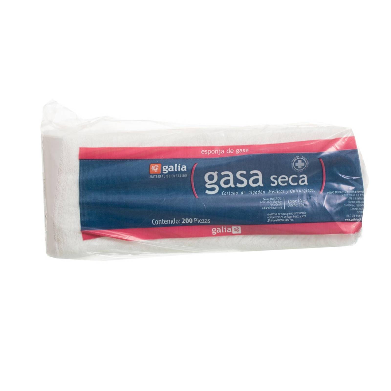Gasa No Esteril 10x10cm - 200 piezas - Galia 
