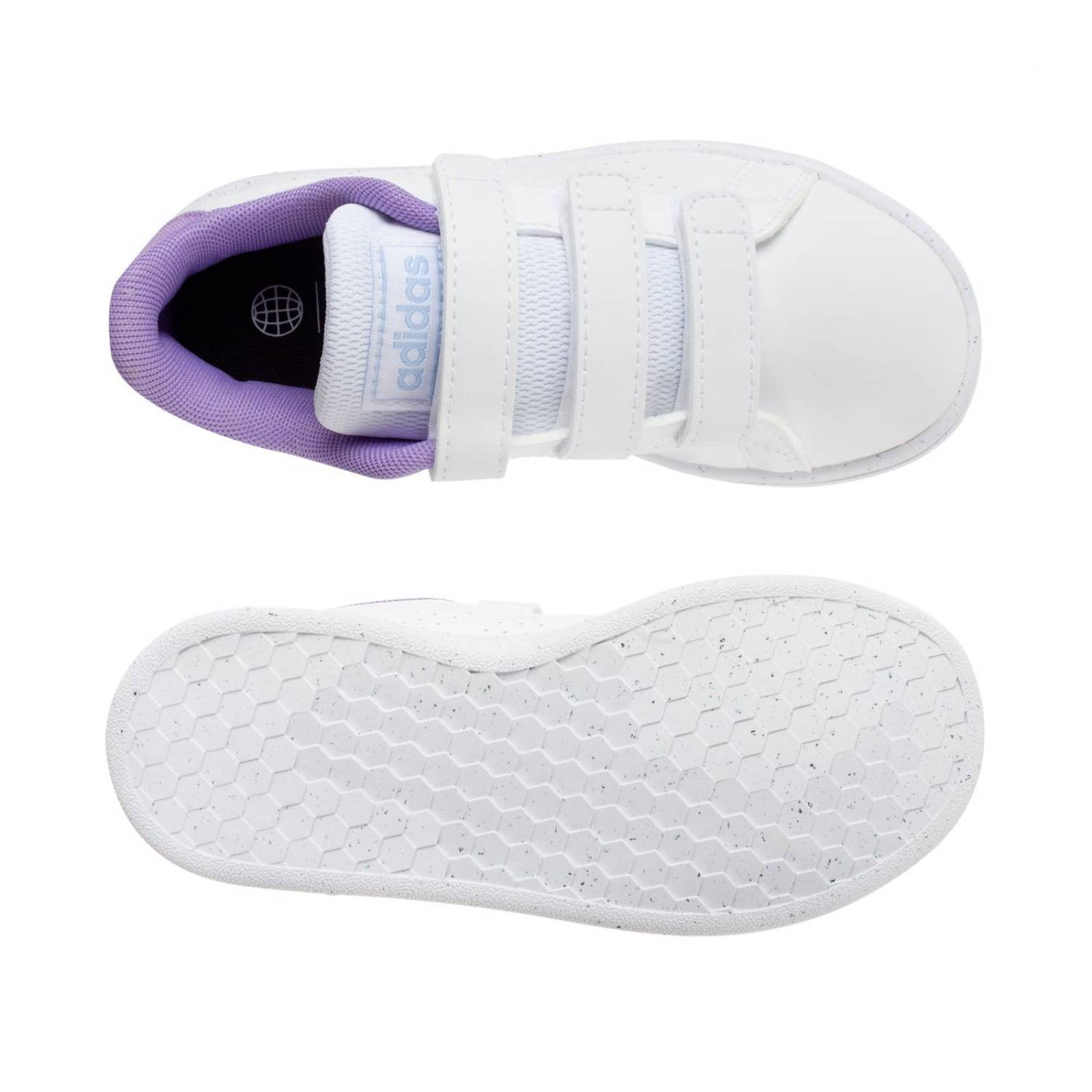 Tenis Adidas Advantage CF C - H06210 - Blanco - Niños 