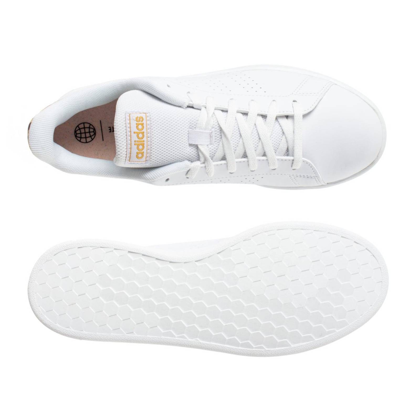 Tenis Adidas Advantage Base - H03791 - Blanco - Mujer 