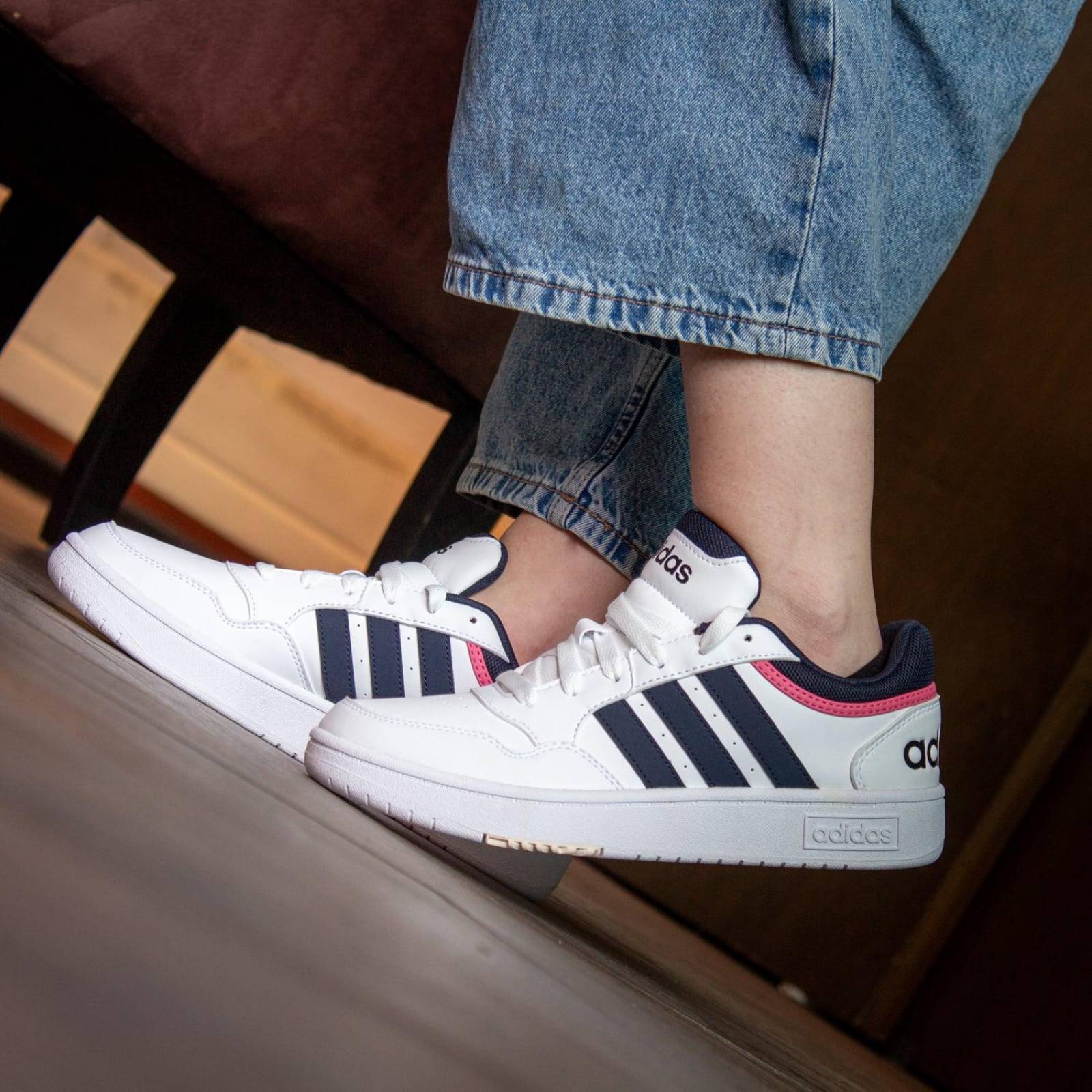 Tenis Adidas Hoops 3.0 - GW3037 - Blanco - Mujer 